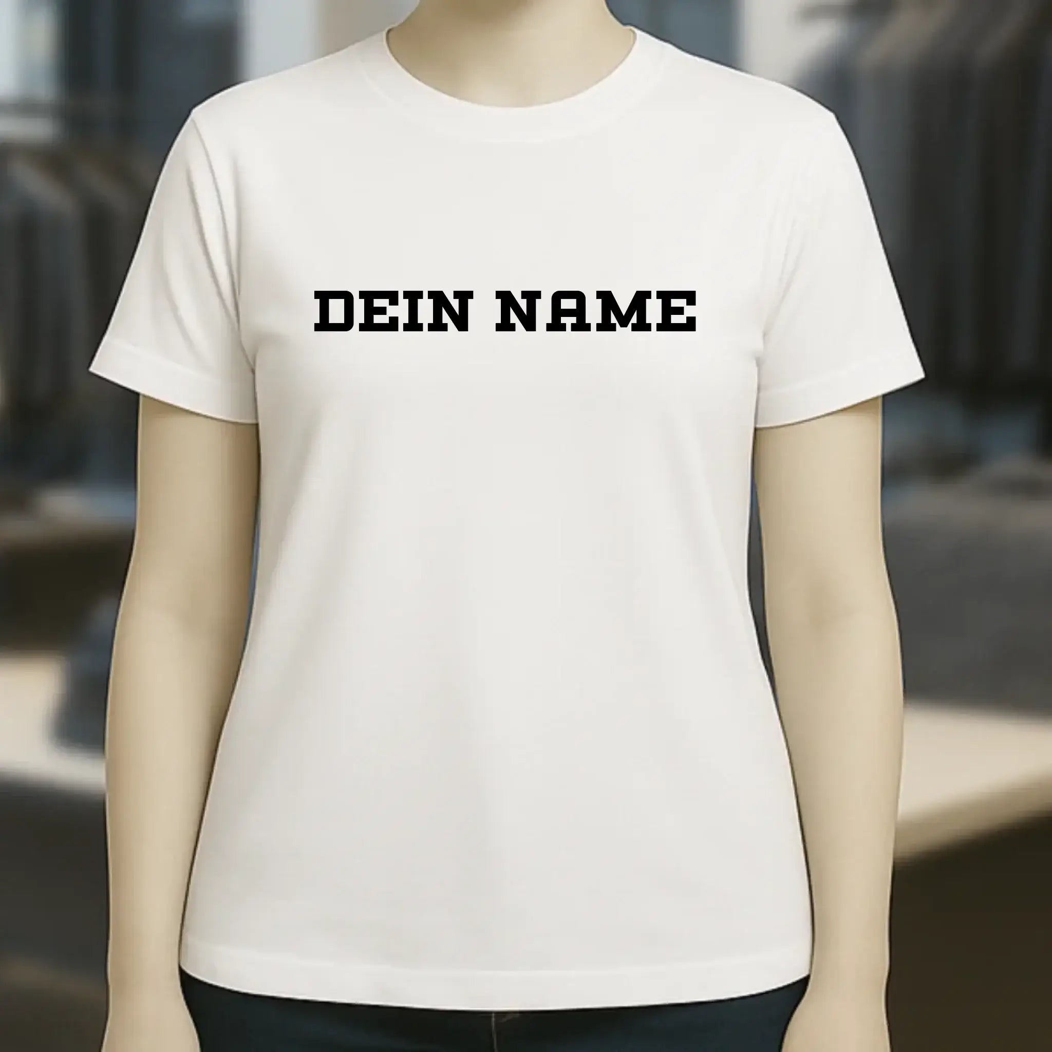 Einfacher Name • Ladies Premium T-Shirt XS-2XL aus Bio-Baumwolle für Damen • Exklusivdesign • personalisiert