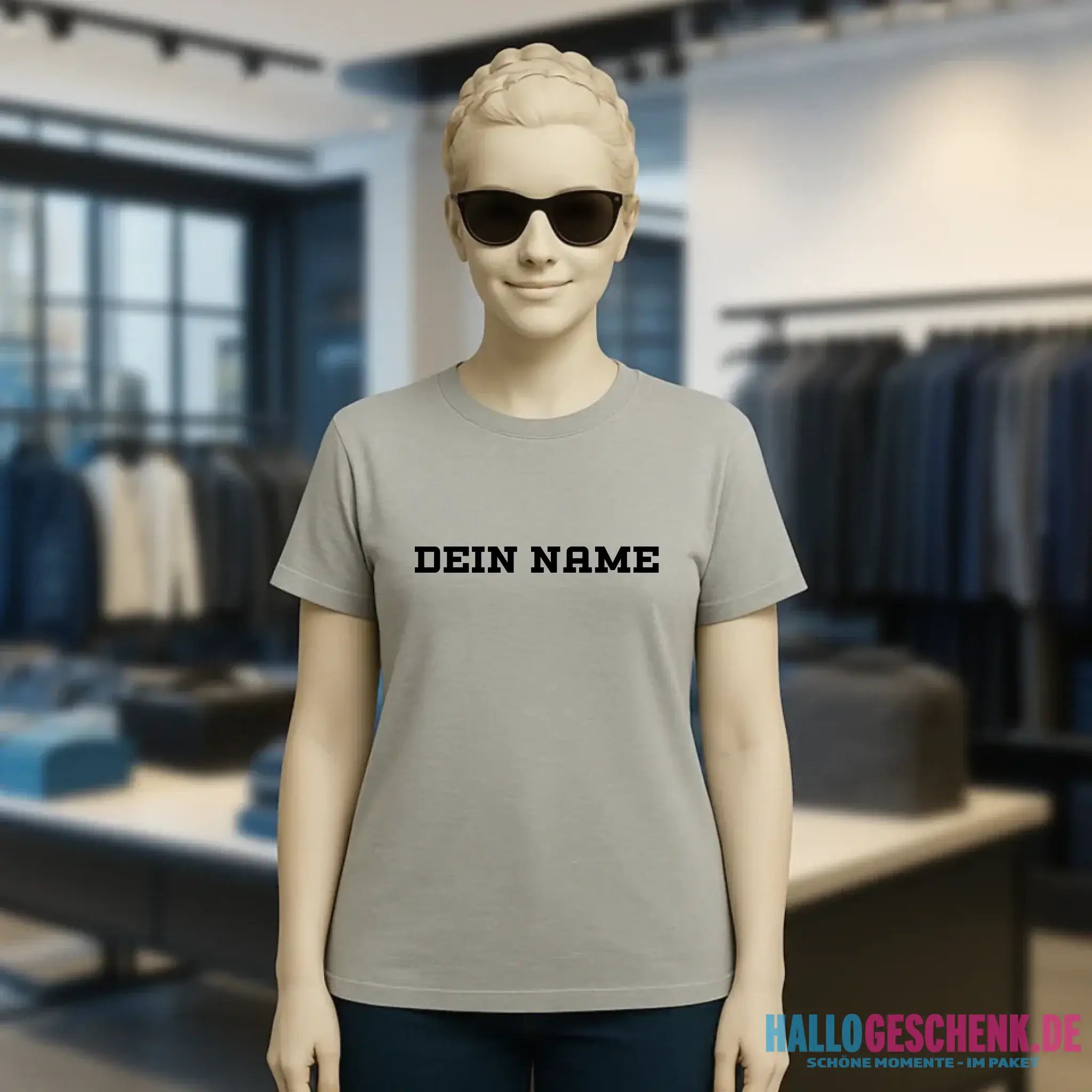 Einfacher Name • Ladies Premium T-Shirt XS-2XL aus Bio-Baumwolle für Damen • Exklusivdesign • personalisiert