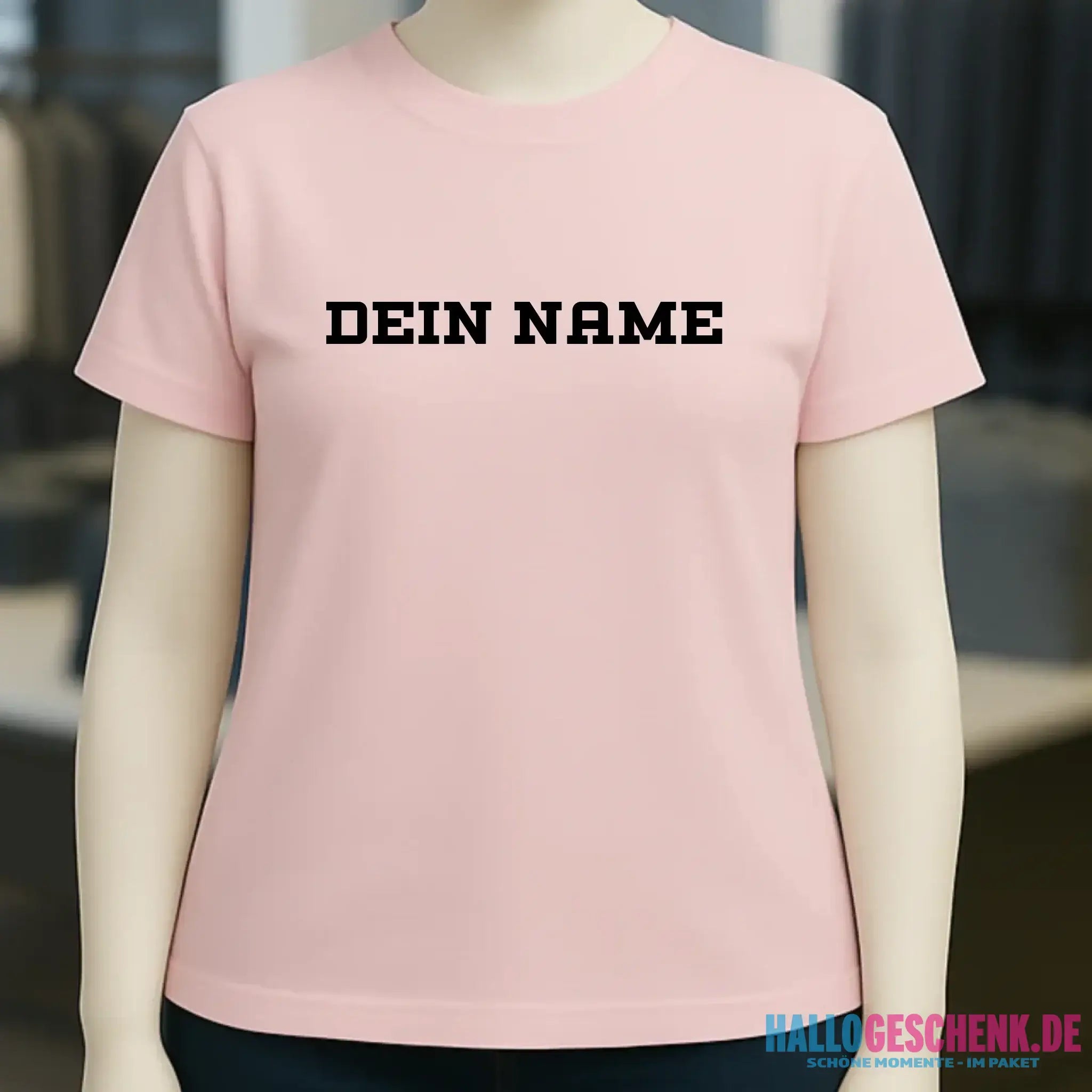 Einfacher Name • Ladies Premium T-Shirt XS-2XL aus Bio-Baumwolle für Damen • Exklusivdesign • personalisiert