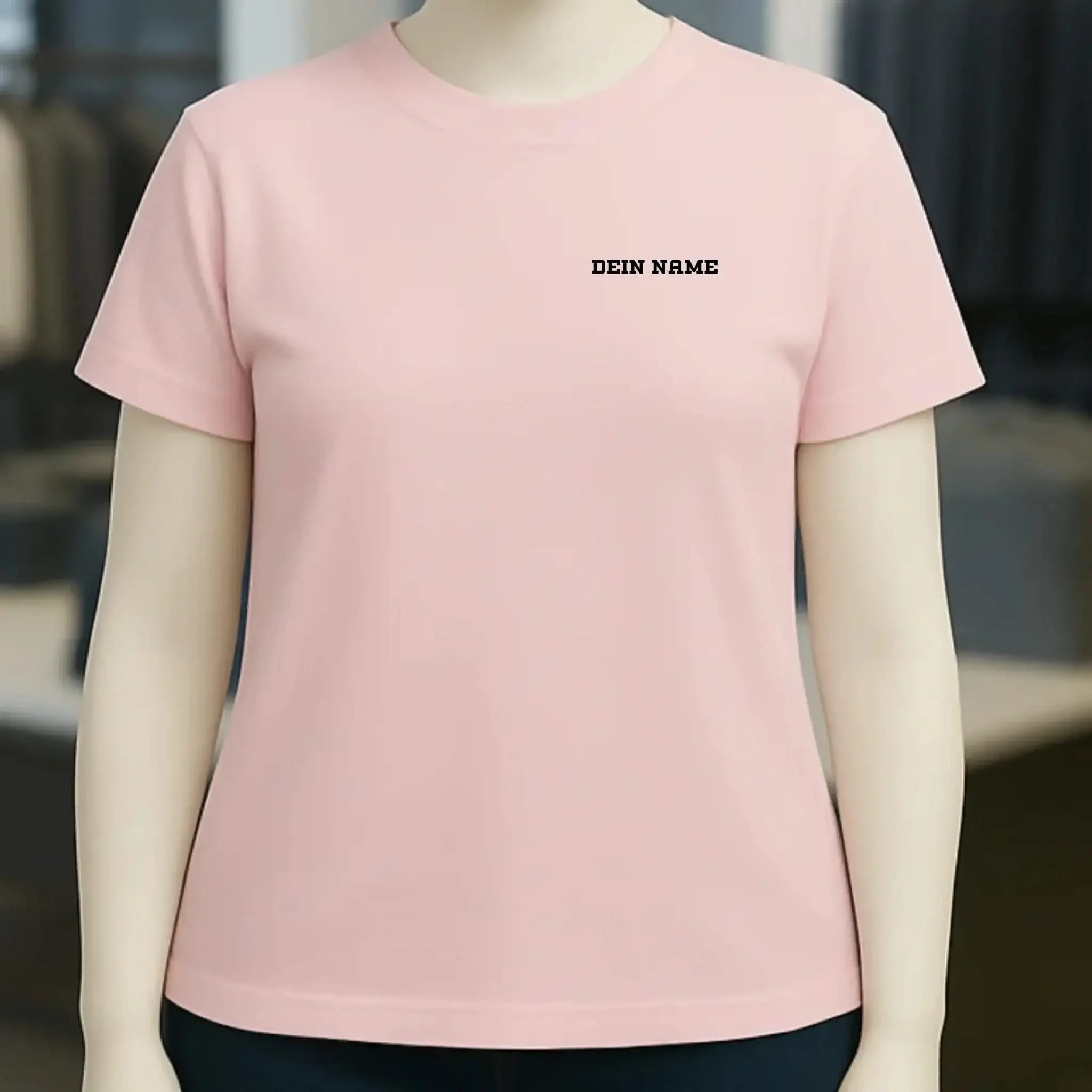 Einfacher Name • Ladies Premium T-Shirt XS-2XL aus Bio-Baumwolle für Damen • Exklusivdesign • personalisiert • Brustdruck
