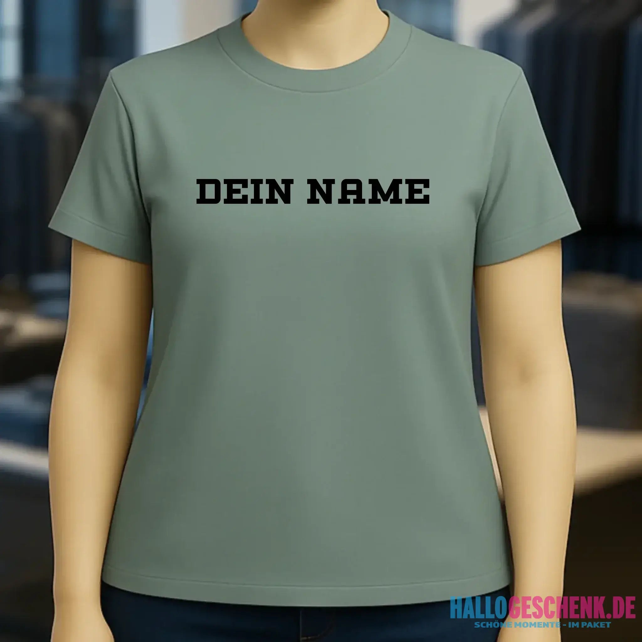 Einfacher Name • Ladies Premium T-Shirt XS-2XL aus Bio-Baumwolle für Damen • Exklusivdesign • personalisiert