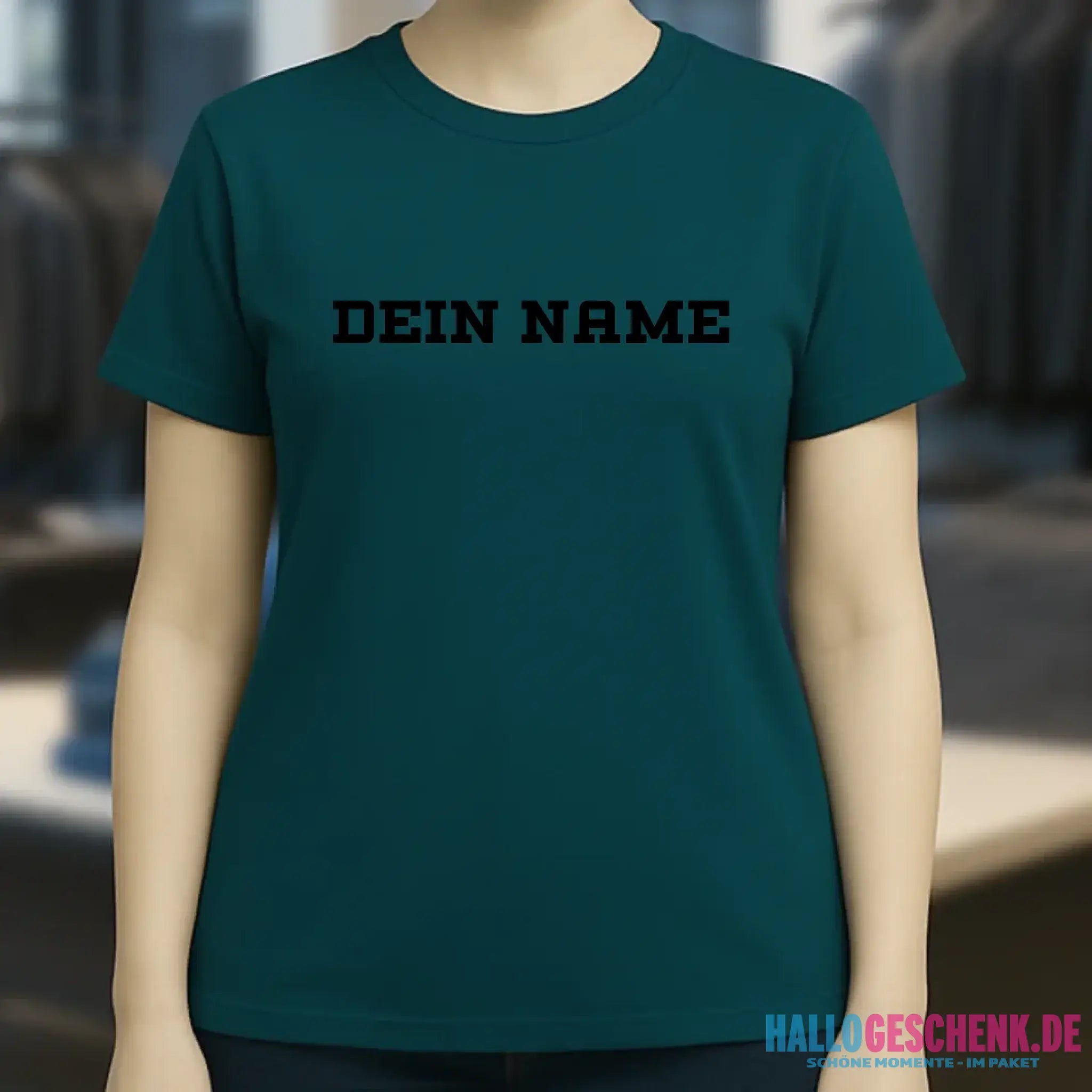 Einfacher Name • Ladies Premium T-Shirt XS-2XL aus Bio-Baumwolle für Damen • Exklusivdesign • personalisiert