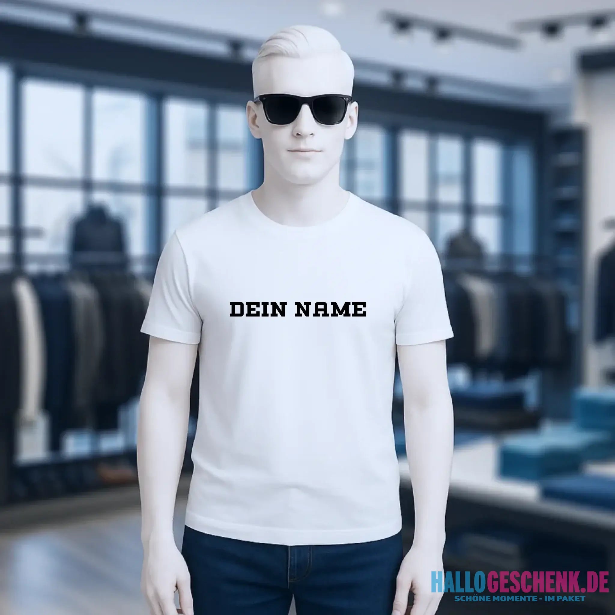 Einfacher Name • Unisex Premium T-Shirt XS-5XL aus Bio-Baumwolle für Damen & Herren • Exklusivdesign • personalisiert