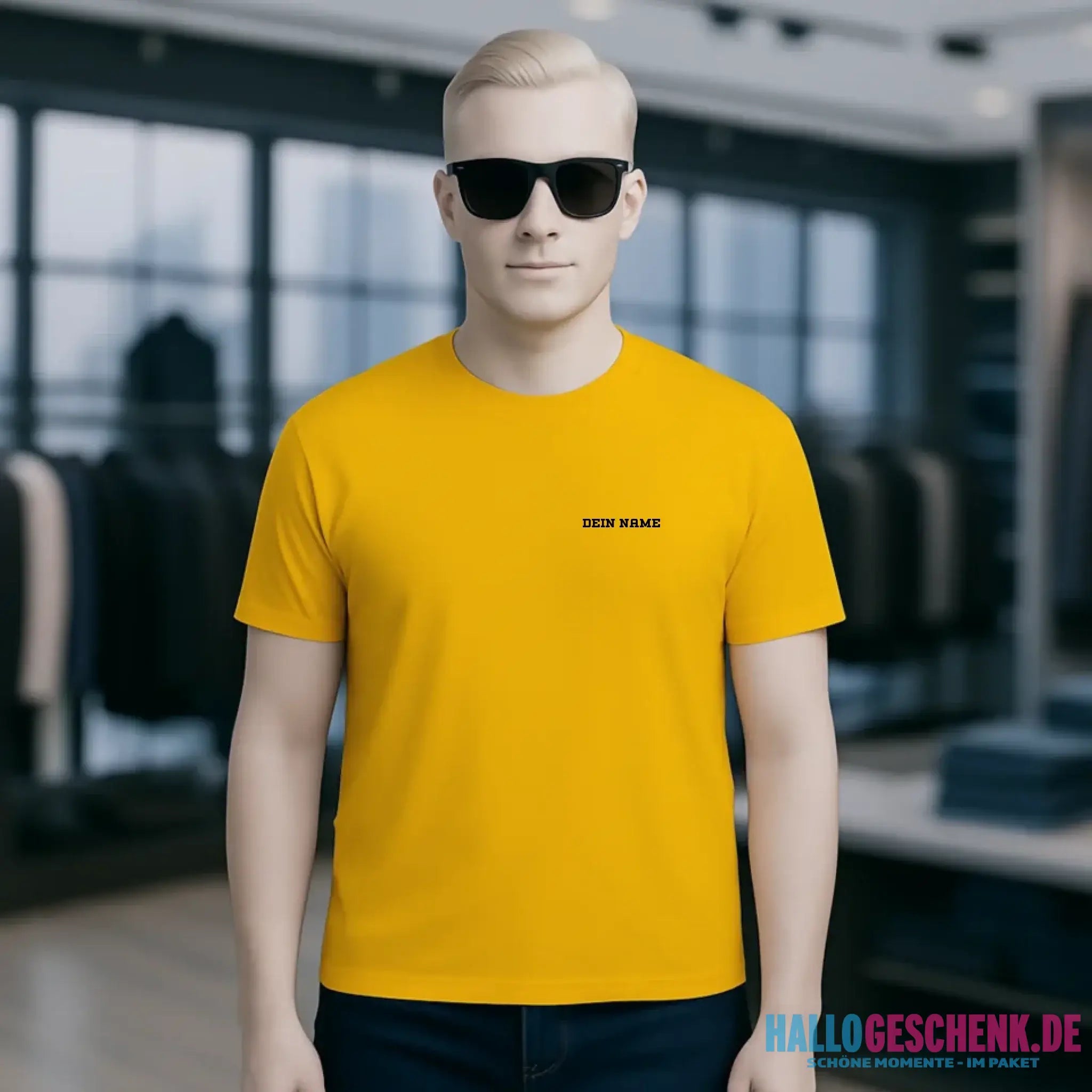 Einfacher Name • Unisex Premium T-Shirt XS-5XL aus Bio-Baumwolle für Damen & Herren • Exklusivdesign • personalisiert • Brustdruck