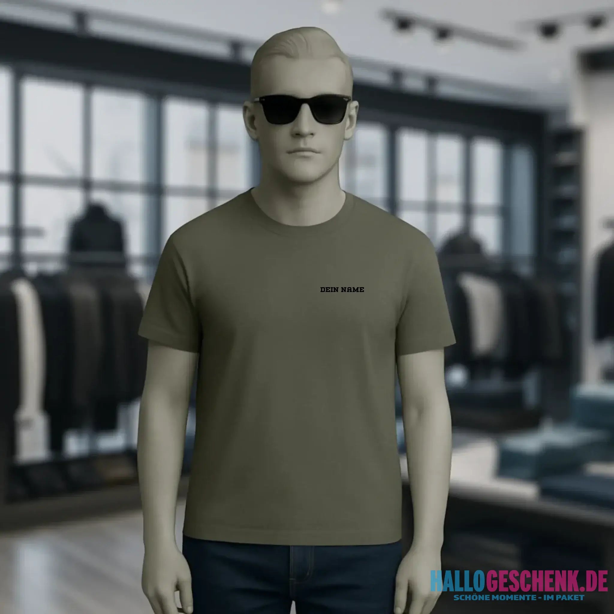 Einfacher Name • Unisex Premium T-Shirt XS-5XL aus Bio-Baumwolle für Damen & Herren • Exklusivdesign • personalisiert • Brustdruck