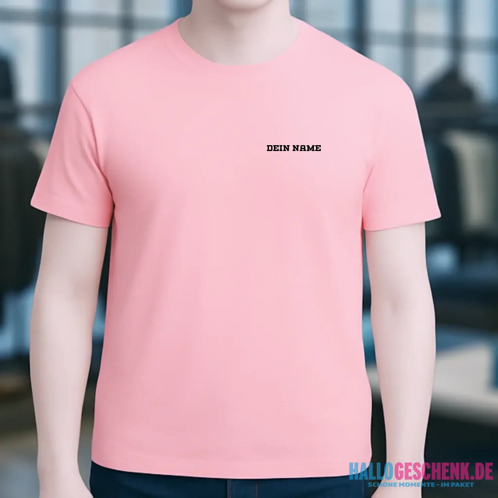 Einfacher Name • Unisex Premium T-Shirt XS-5XL aus Bio-Baumwolle für Damen & Herren • Exklusivdesign • personalisiert • Brustdruck