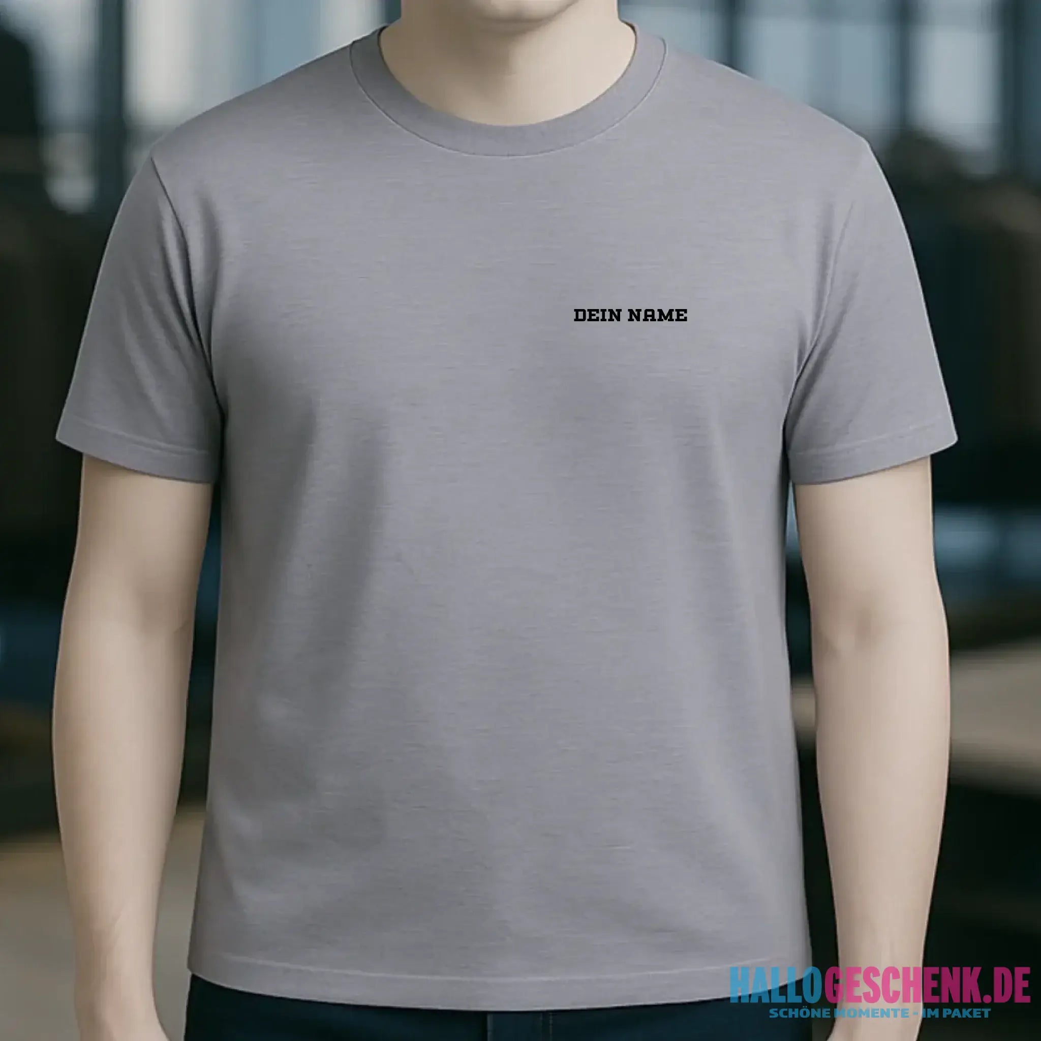 Einfacher Name • Unisex Premium T-Shirt XS-5XL aus Bio-Baumwolle für Damen & Herren • Exklusivdesign • personalisiert • Brustdruck