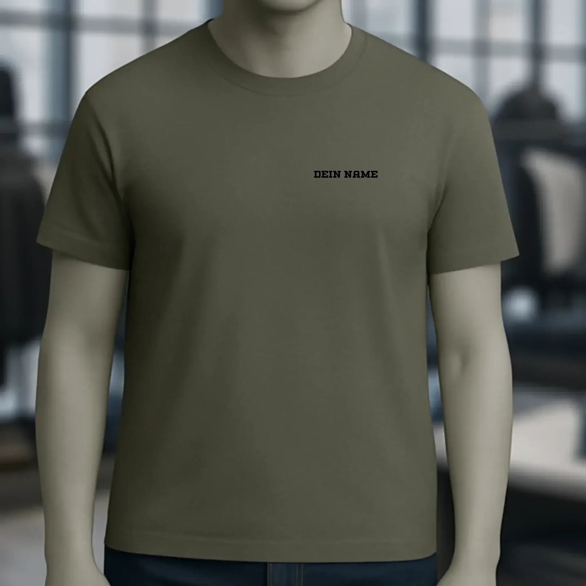 Einfacher Name • Unisex Premium T-Shirt XS-5XL aus Bio-Baumwolle für Damen & Herren • Exklusivdesign • personalisiert • Brustdruck