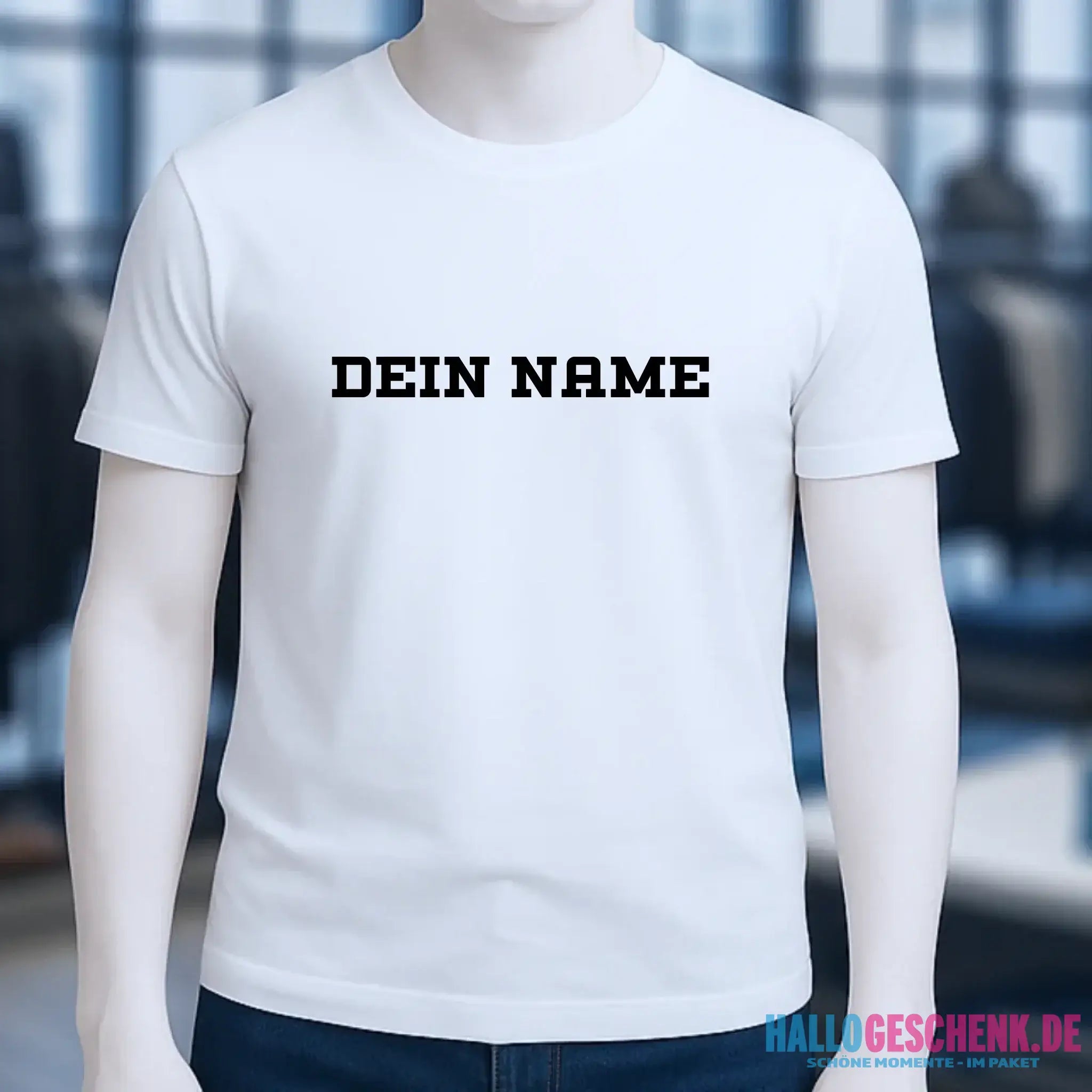Einfacher Name • Unisex Premium T-Shirt XS-5XL aus Bio-Baumwolle für Damen & Herren • Exklusivdesign • personalisiert