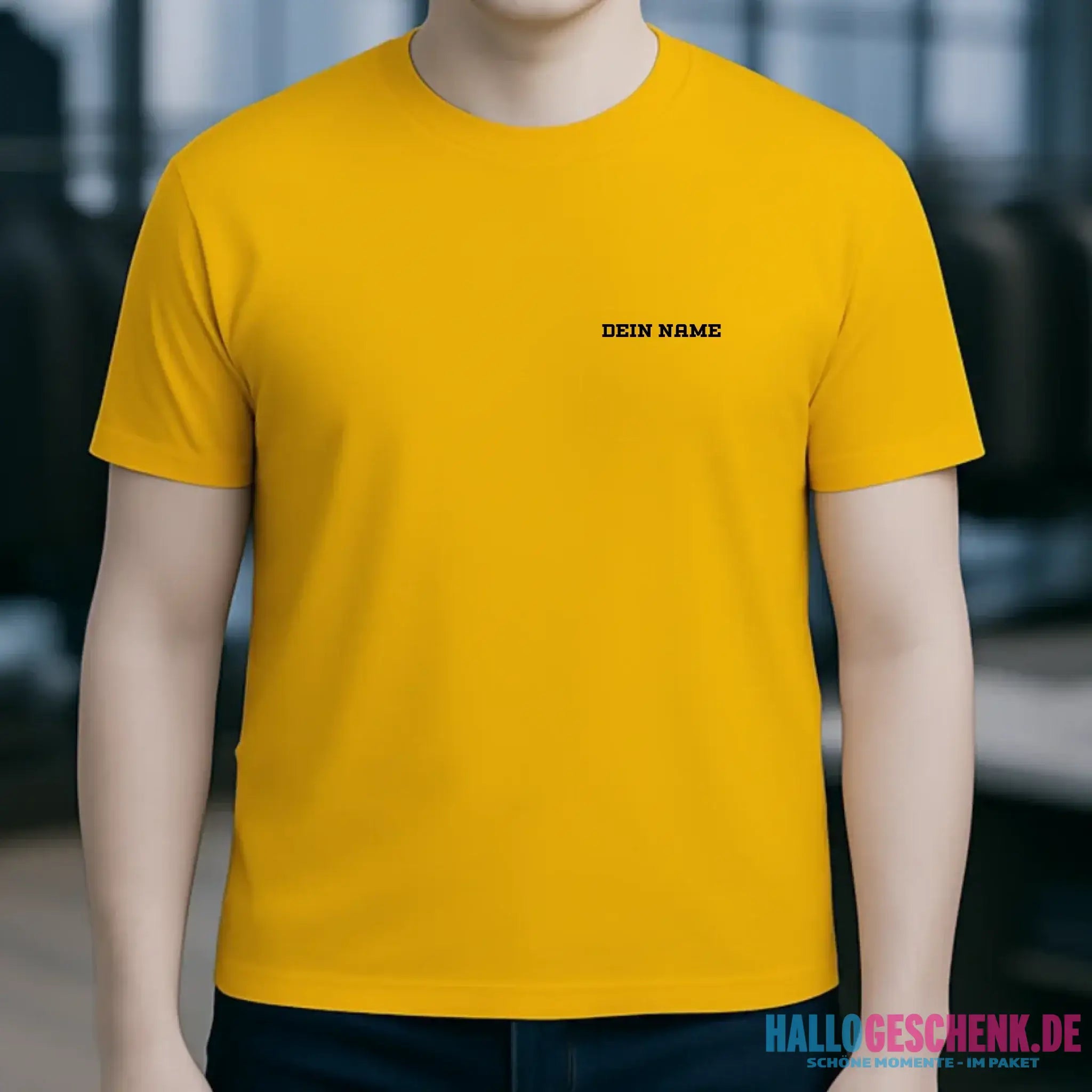 Einfacher Name • Unisex Premium T-Shirt XS-5XL aus Bio-Baumwolle für Damen & Herren • Exklusivdesign • personalisiert • Brustdruck