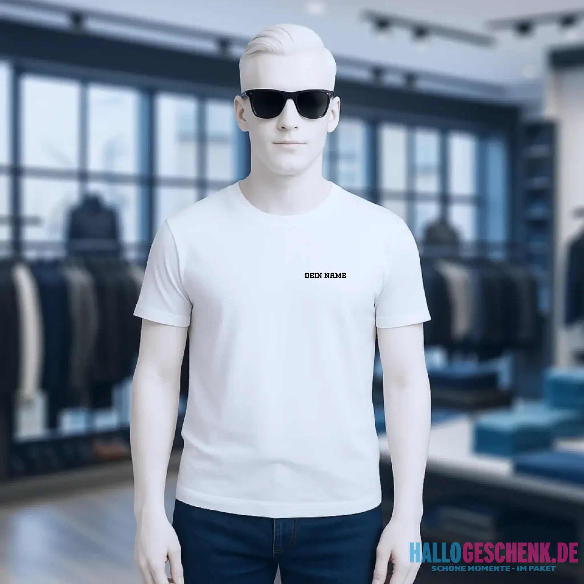 Einfacher Name • Unisex Premium T-Shirt XS-5XL aus Bio-Baumwolle für Damen & Herren • Exklusivdesign • personalisiert • Brustdruck