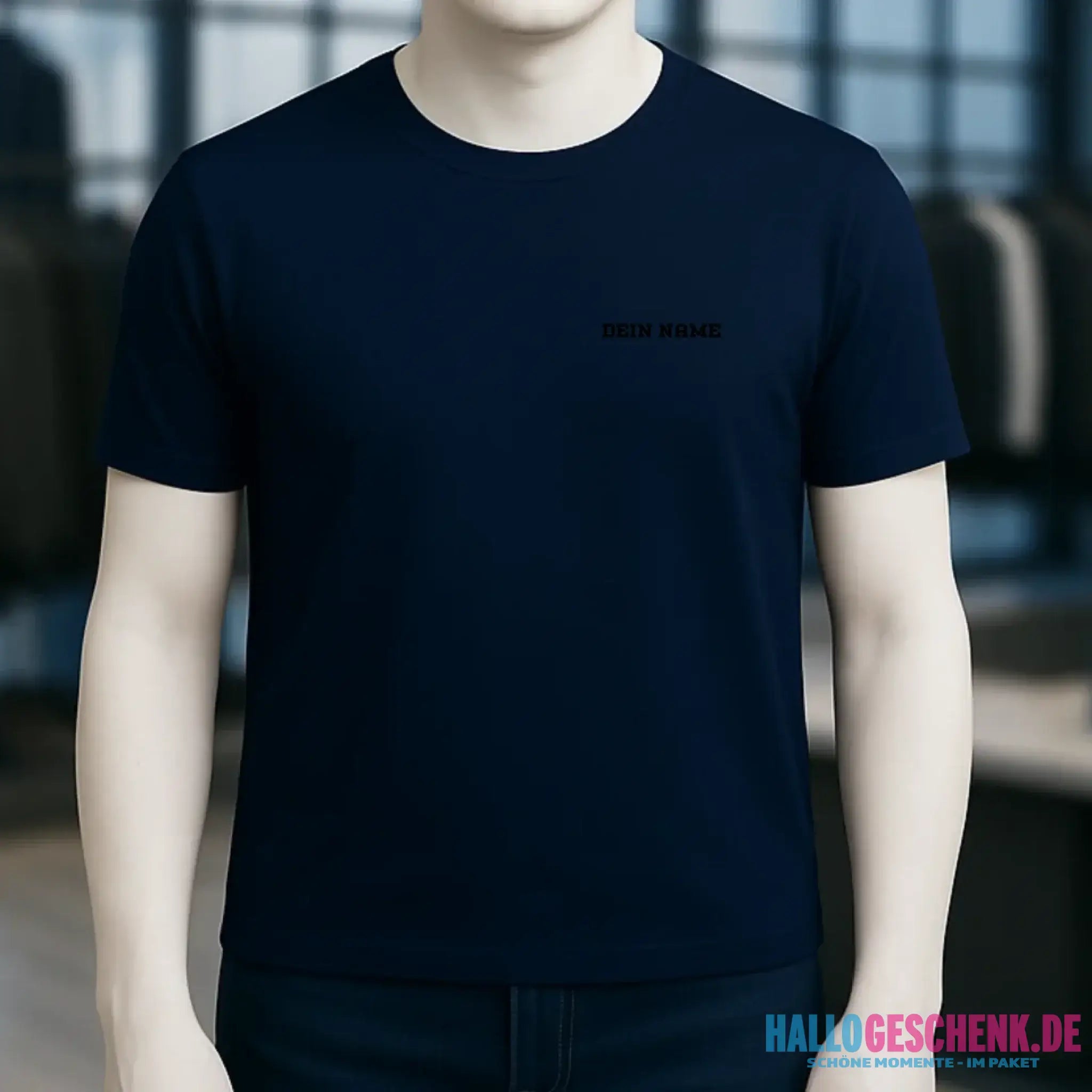 Einfacher Name • Unisex Premium T-Shirt XS-5XL aus Bio-Baumwolle für Damen & Herren • Exklusivdesign • personalisiert • Brustdruck