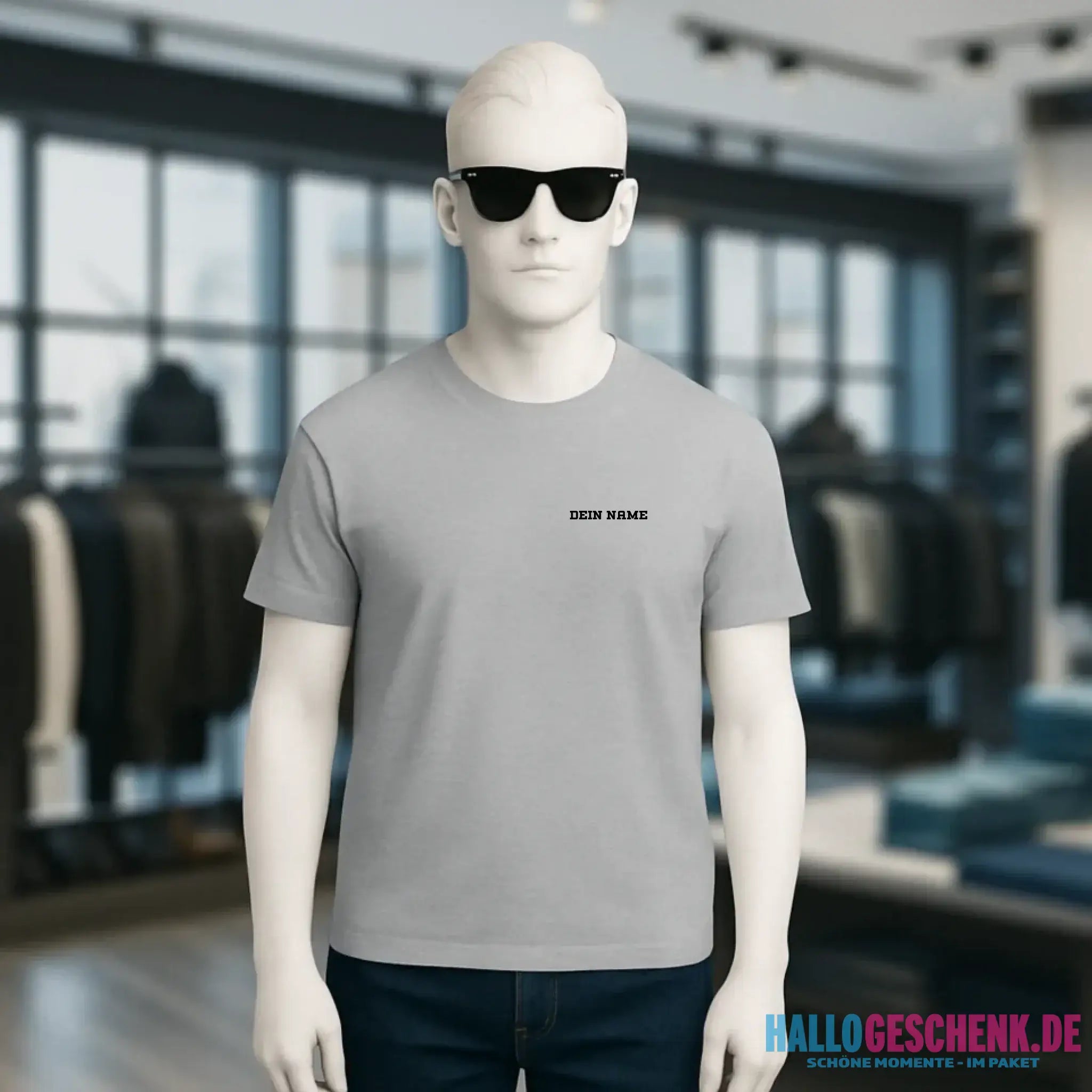 Einfacher Name • Unisex Premium T-Shirt XS-5XL aus Bio-Baumwolle für Damen & Herren • Exklusivdesign • personalisiert • Brustdruck