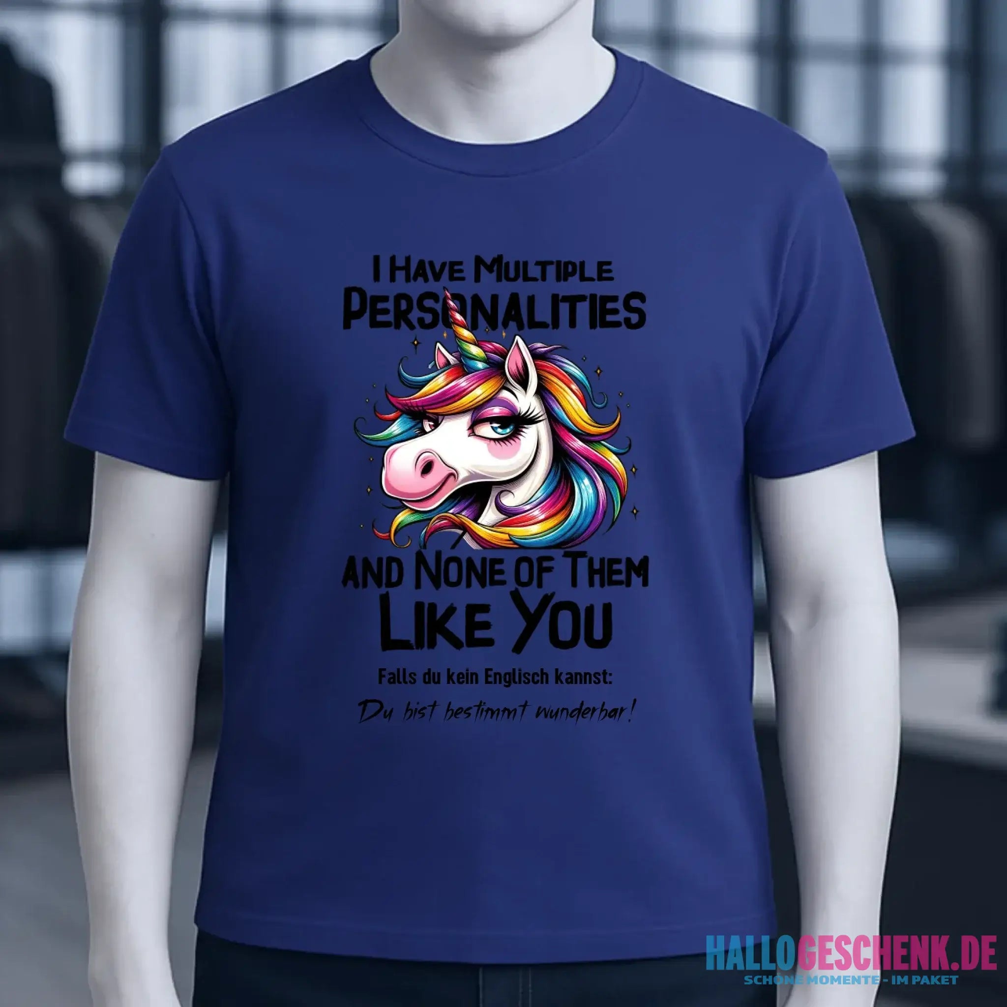 Einhorn - Multiple Persönlichkeit • Katze • Unisex Premium T-Shirt XS-5XL aus Bio-Baumwolle für Damen & Herren • Exklusivdesign • personalisiert
