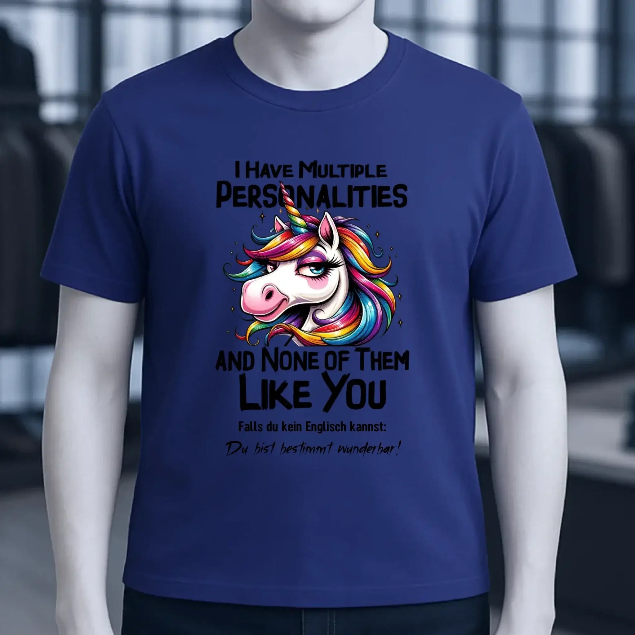 Einhorn - Multiple Persönlichkeit • Katze • Unisex Premium T-Shirt XS-5XL aus Bio-Baumwolle für Damen & Herren • Exklusivdesign • personalisiert