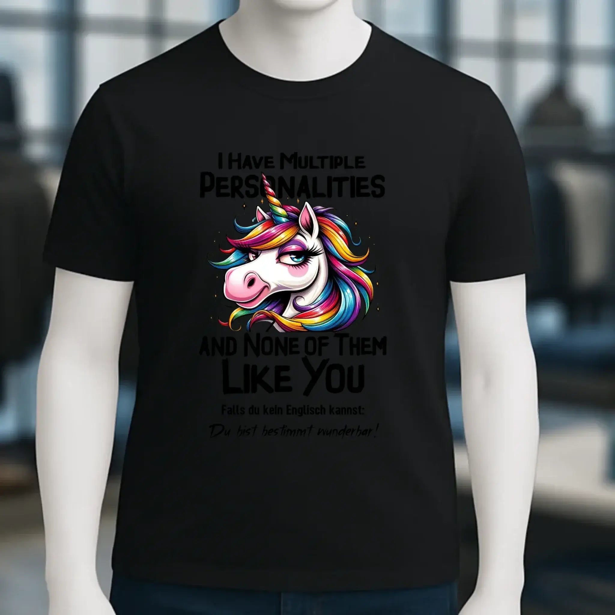 Einhorn - Multiple Persönlichkeit • Katze • Unisex Premium T-Shirt XS-5XL aus Bio-Baumwolle für Damen & Herren • Exklusivdesign • personalisiert