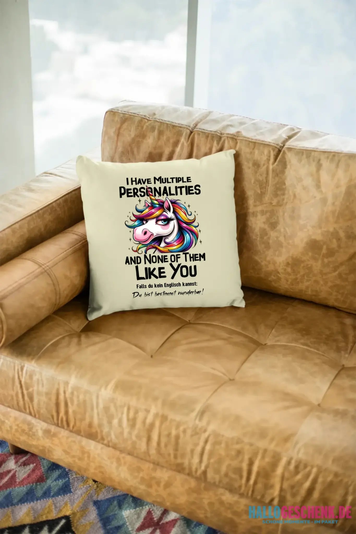 Einhorn - Multiple Persönlichkeit • Kissen 40x40 cm • Exklusivdesign • personalisiert