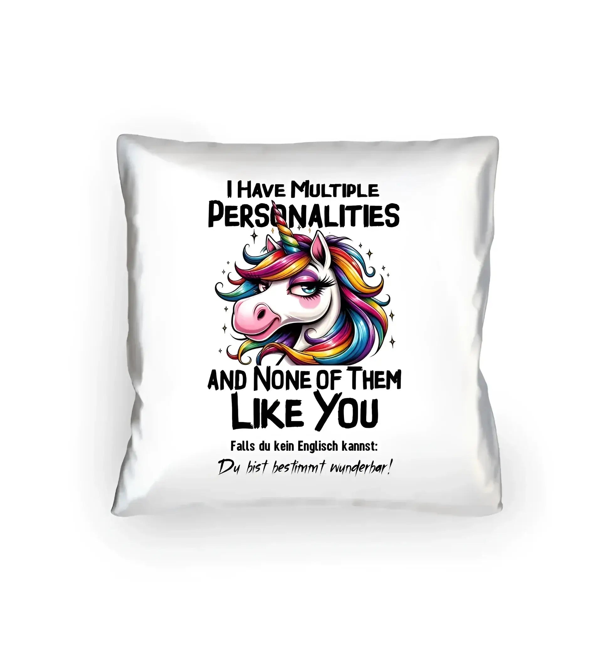 Einhorn - Multiple Persönlichkeit • Kissen 40x40 cm • Exklusivdesign • personalisiert
