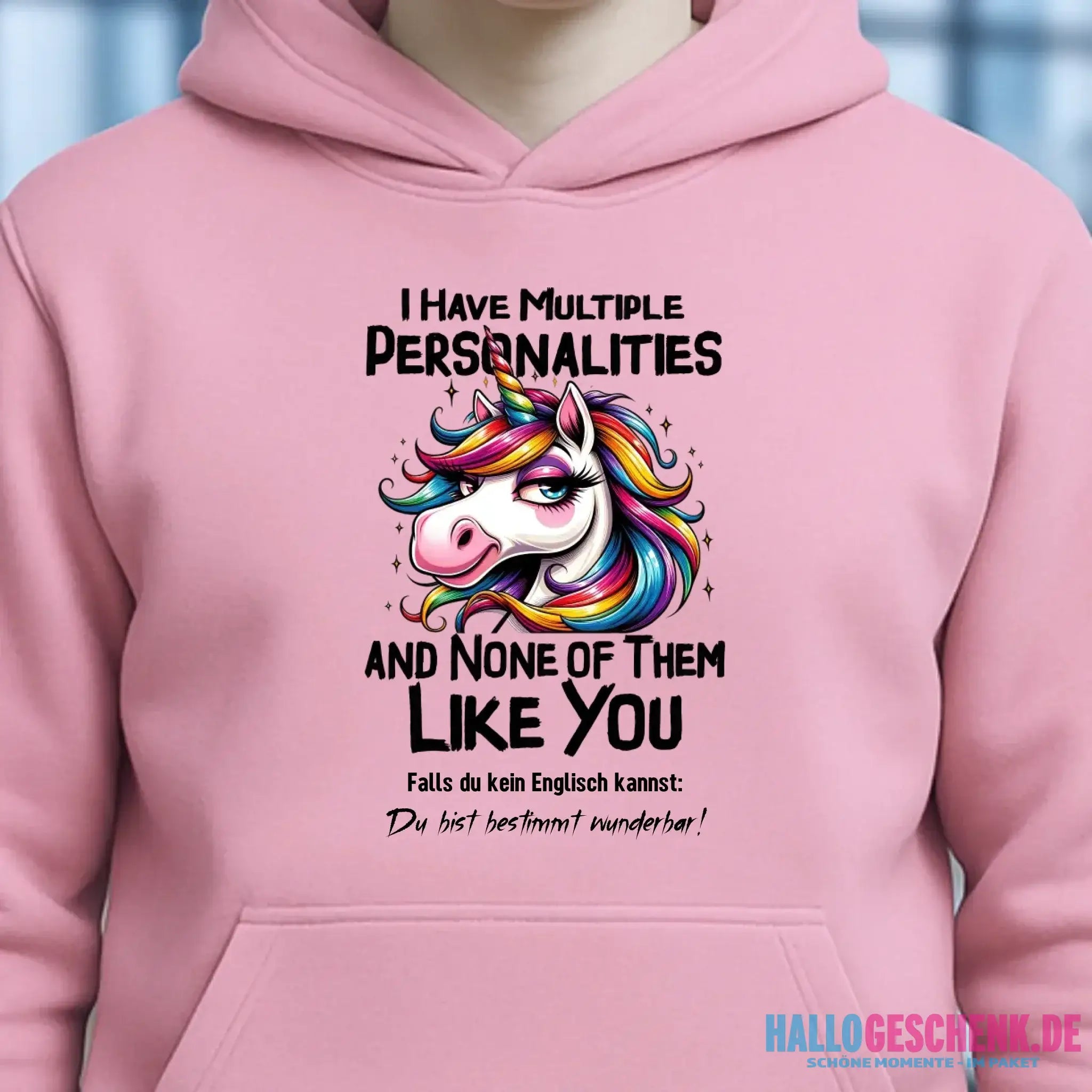 Einhorn - Multiple Persönlichkeit • Unisex Premium Hoodie XS-5XL aus Bio-Baumwolle für Damen & Herren • Exklusivdesign • personalisiert