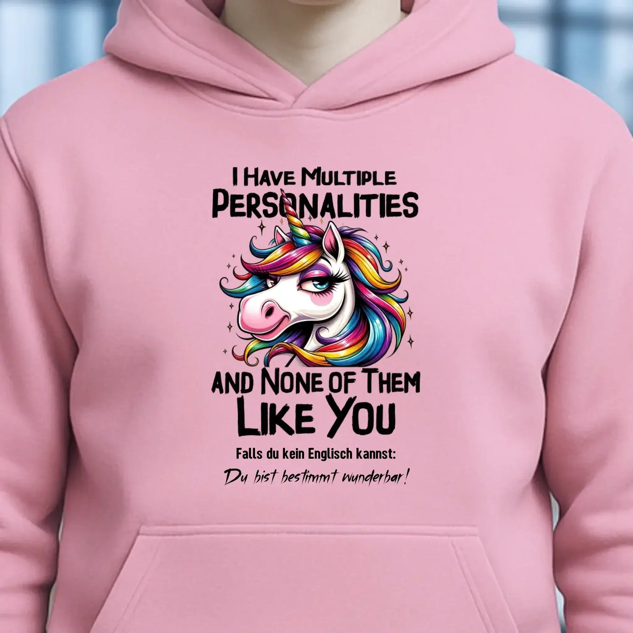 Einhorn - Multiple Persönlichkeit • Unisex Premium Hoodie XS-5XL aus Bio-Baumwolle für Damen & Herren • Exklusivdesign • personalisiert
