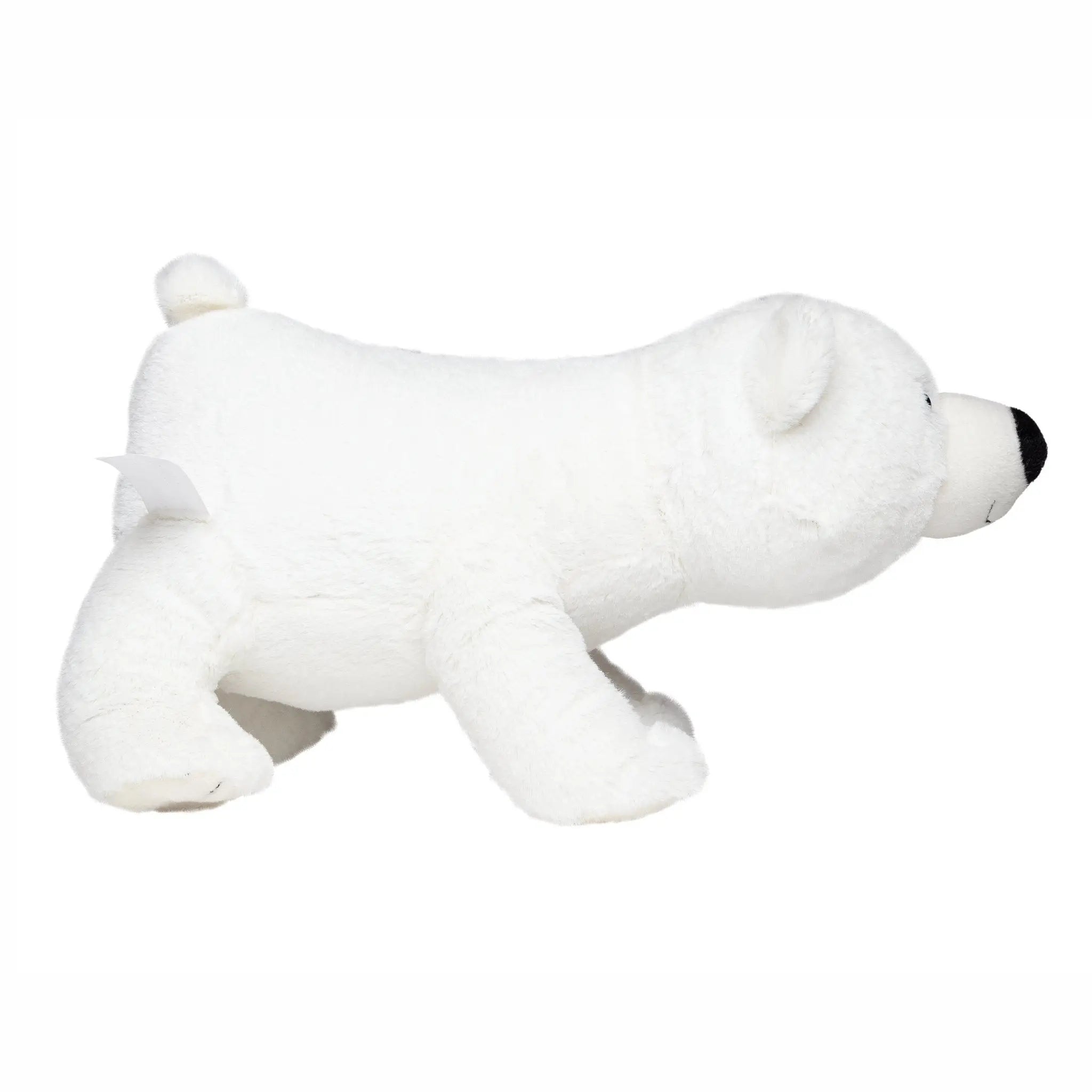 Weißer plüsch polar bear stofftier eisbär freddy größe m mit schwarzer nase und weichem flauschigem fell