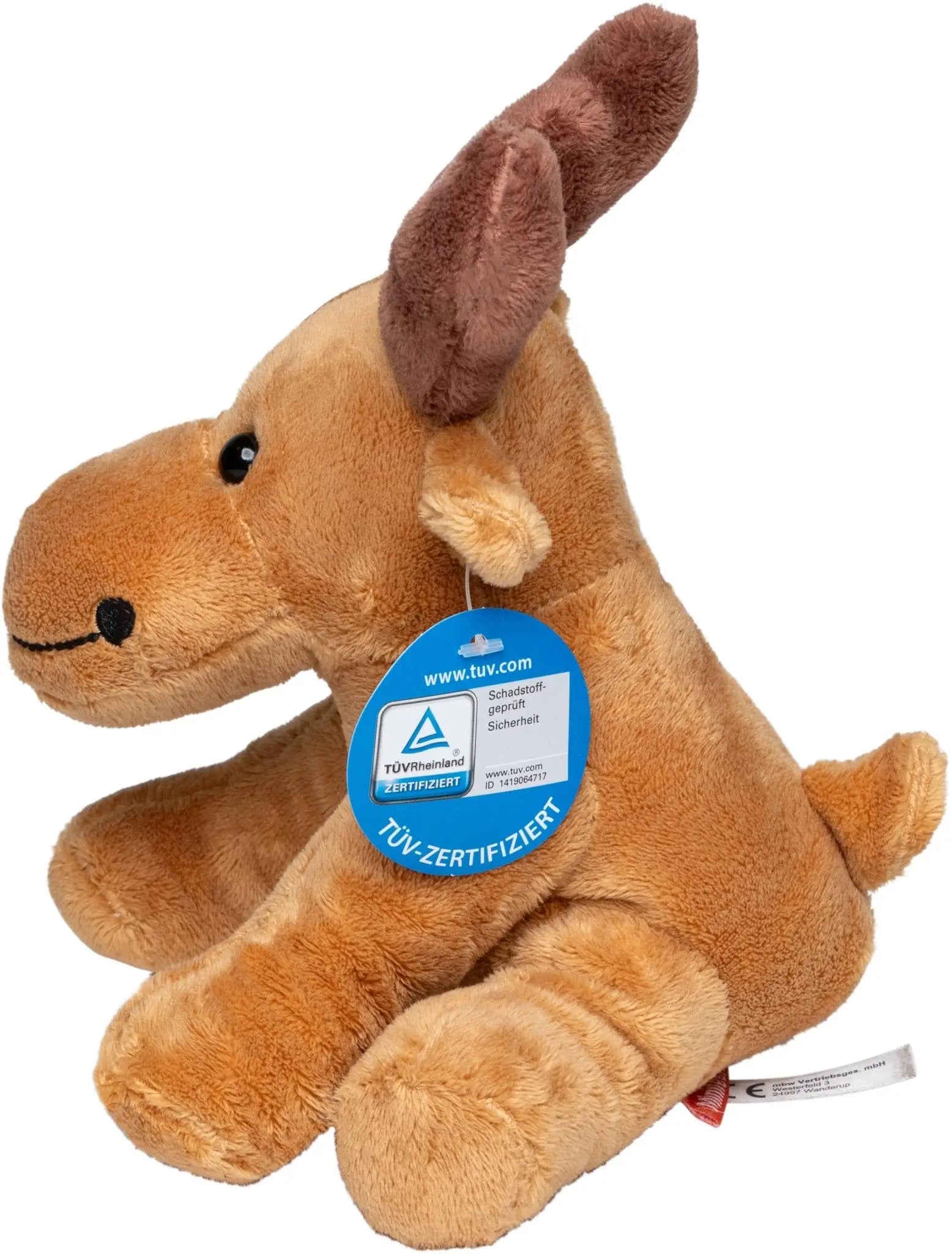 plush braun moose toy mit soft fuzzy fur und dark braun antlers perfect für christmas decoration