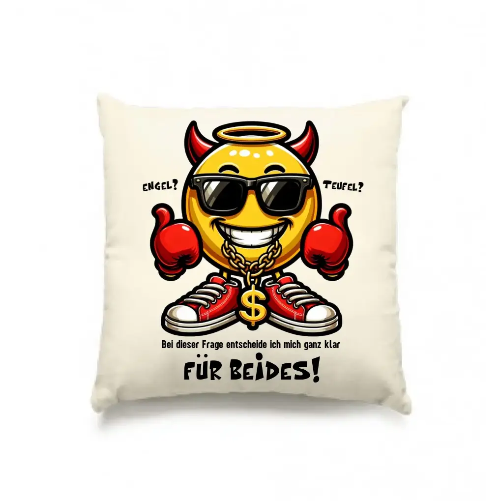 Engel? Teufel? Beides! • Kissen 40x40 cm • Exklusivdesign • personalisiert
