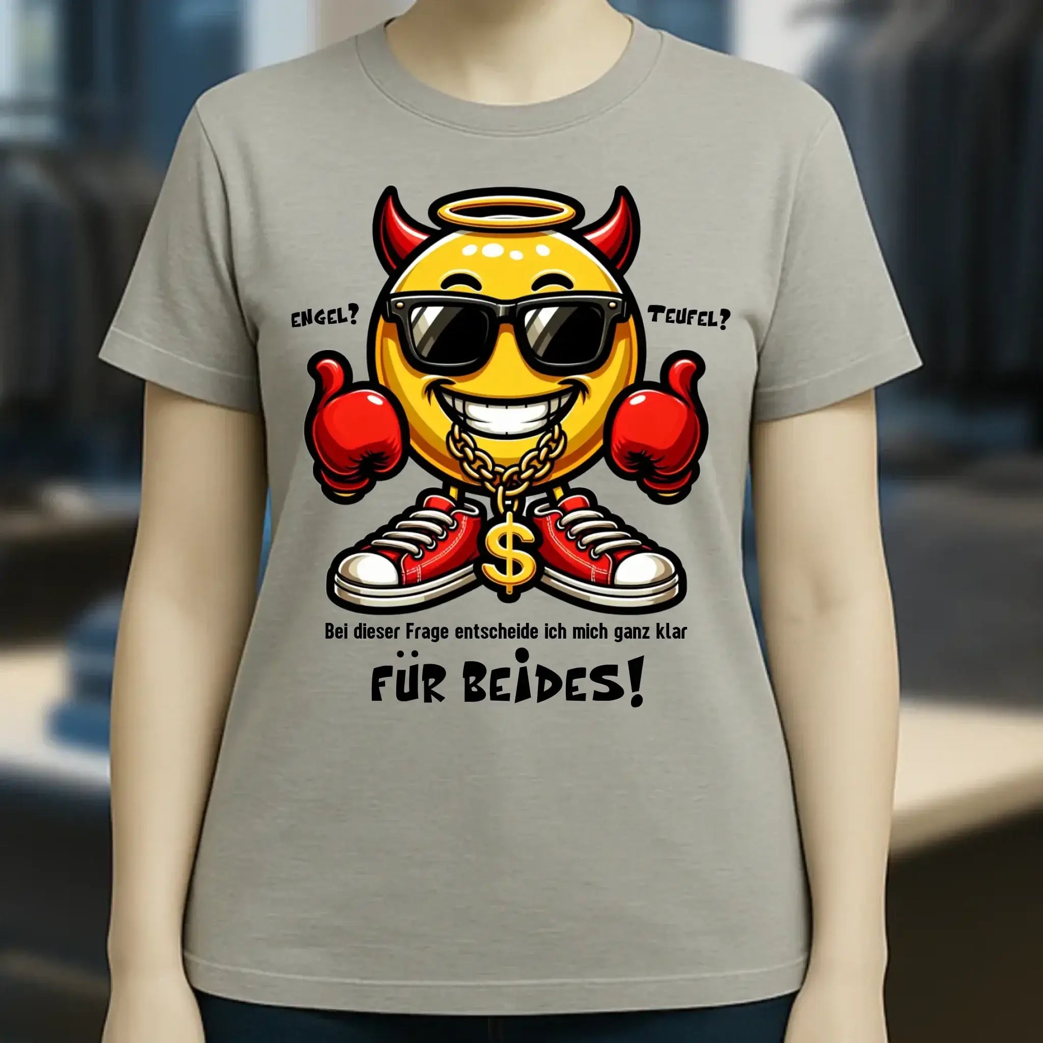 Engel? Teufel? Beides! • Ladies Premium T-Shirt XS-2XL aus Bio-Baumwolle für Damen • Exklusivdesign • personalisiert