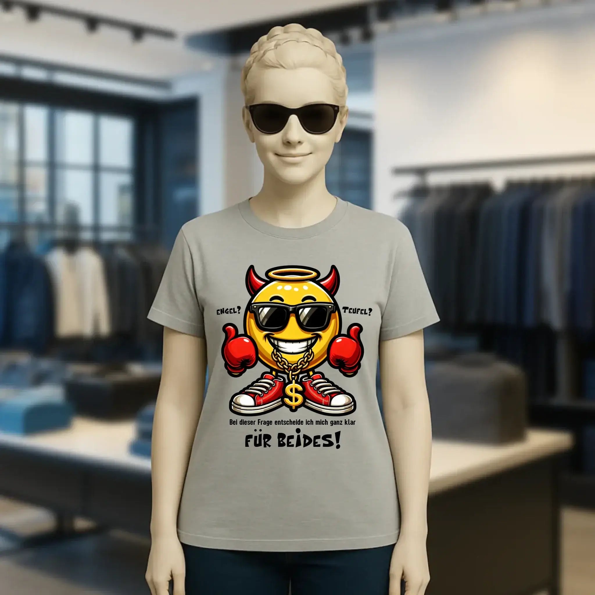 Engel? Teufel? Beides! • Ladies Premium T-Shirt XS-2XL aus Bio-Baumwolle für Damen • Exklusivdesign • personalisiert