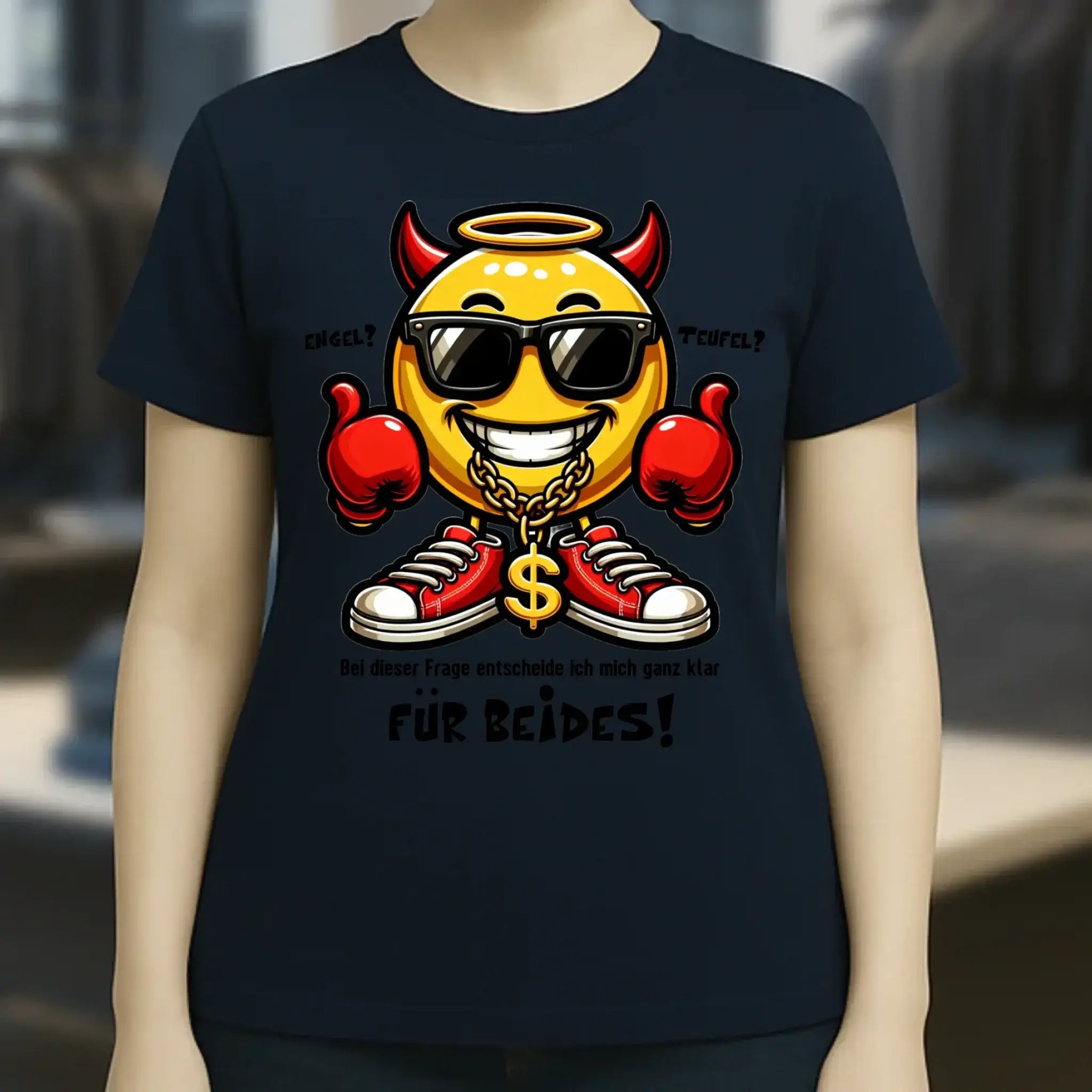 Engel? Teufel? Beides! • Ladies Premium T-Shirt XS-2XL aus Bio-Baumwolle für Damen • Exklusivdesign • personalisiert