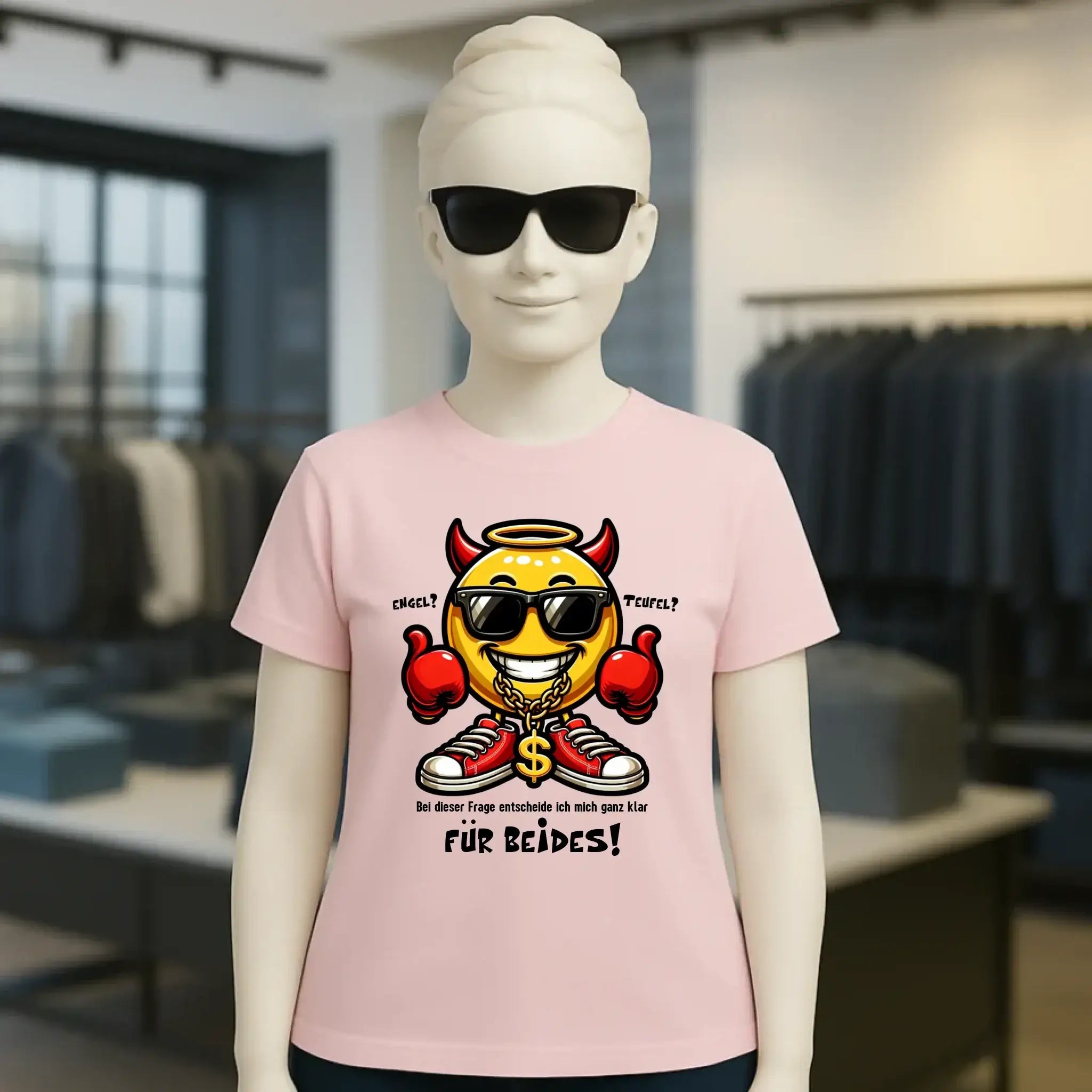 Engel? Teufel? Beides! • Ladies Premium T-Shirt XS-2XL aus Bio-Baumwolle für Damen • Exklusivdesign • personalisiert