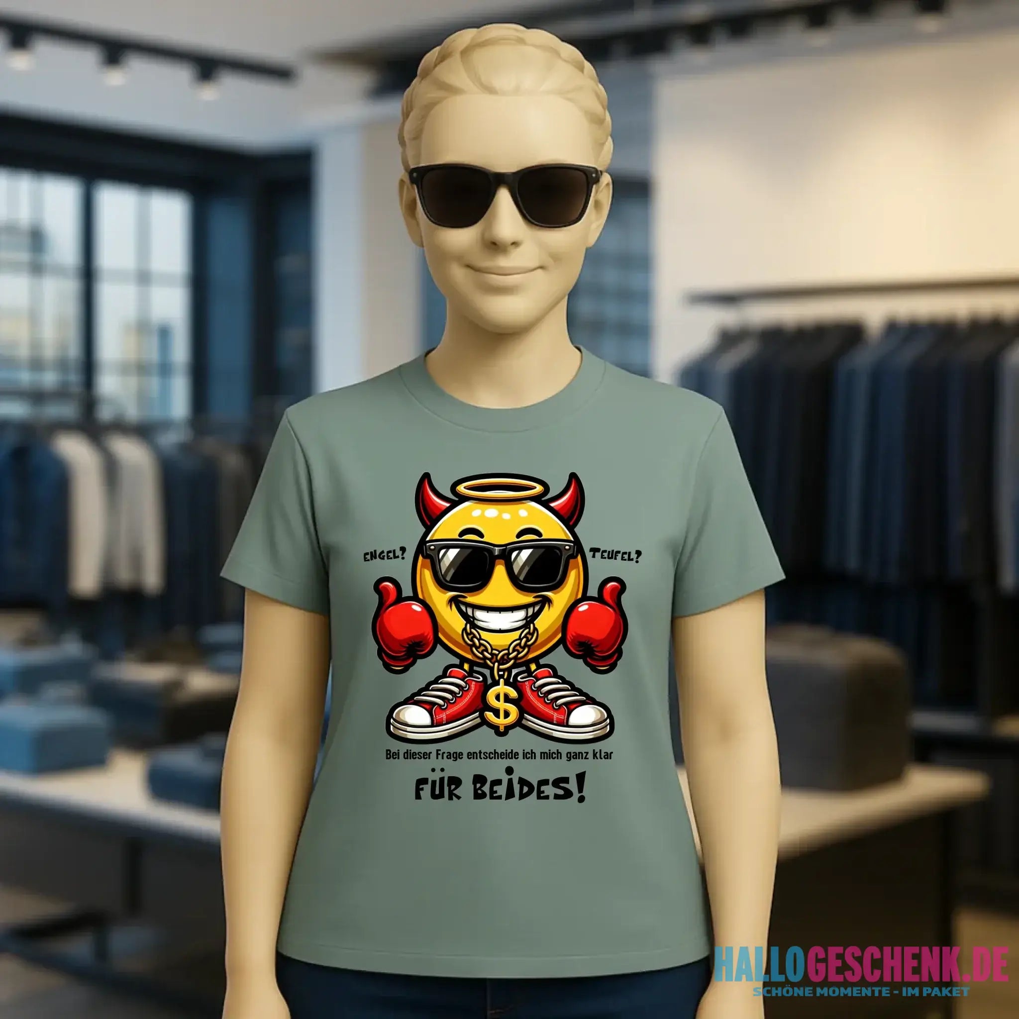 Engel? Teufel? Beides! • Ladies Premium T-Shirt XS-2XL aus Bio-Baumwolle für Damen • Exklusivdesign • personalisiert