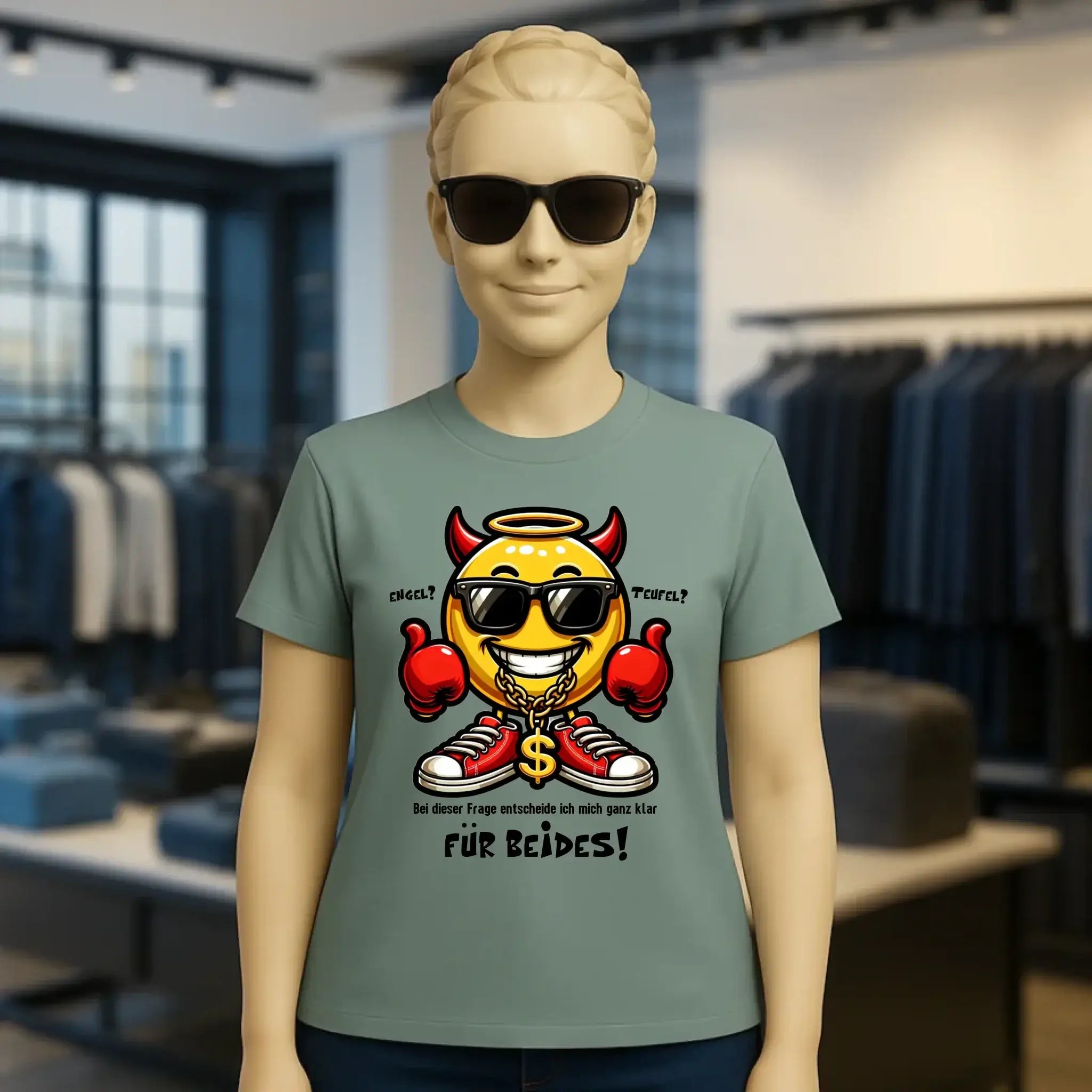 Engel? Teufel? Beides! • Ladies Premium T-Shirt XS-2XL aus Bio-Baumwolle für Damen • Exklusivdesign • personalisiert