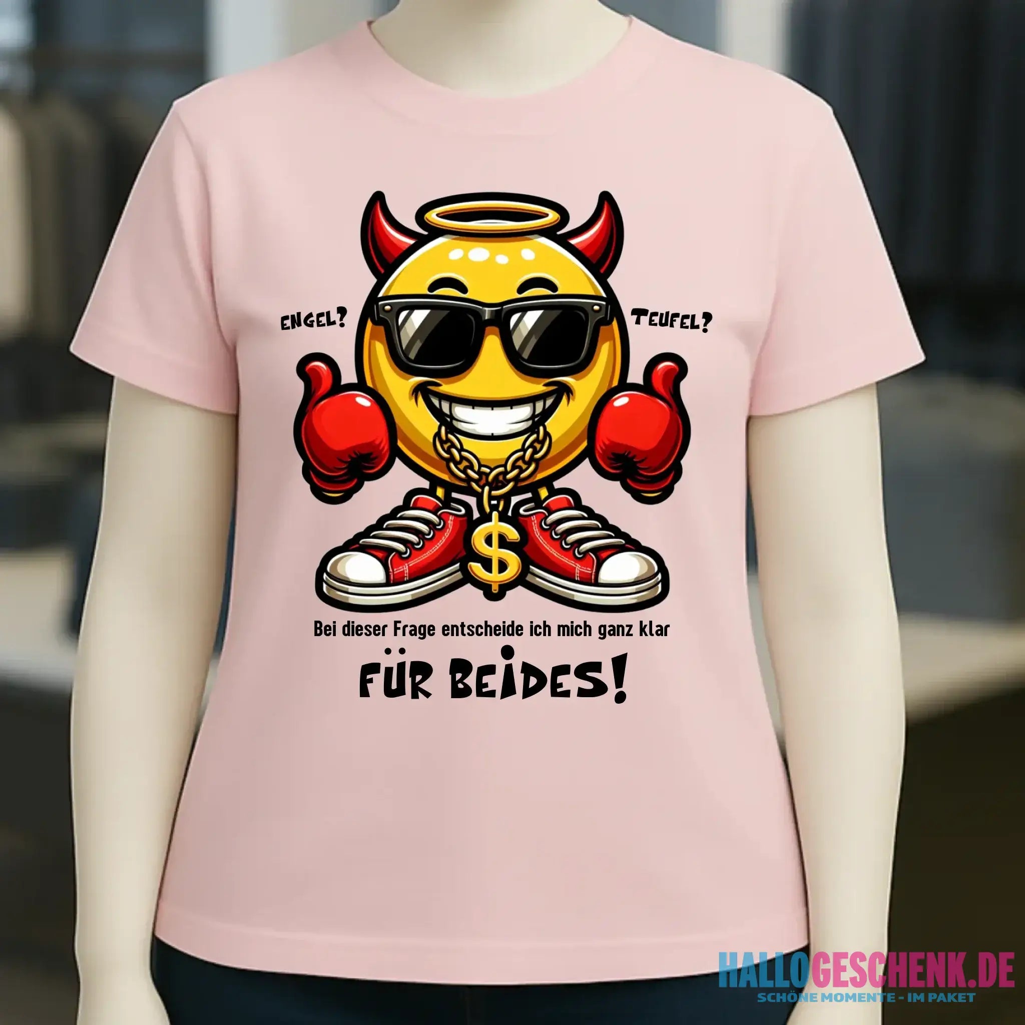 Engel? Teufel? Beides! • Ladies Premium T-Shirt XS-2XL aus Bio-Baumwolle für Damen • Exklusivdesign • personalisiert