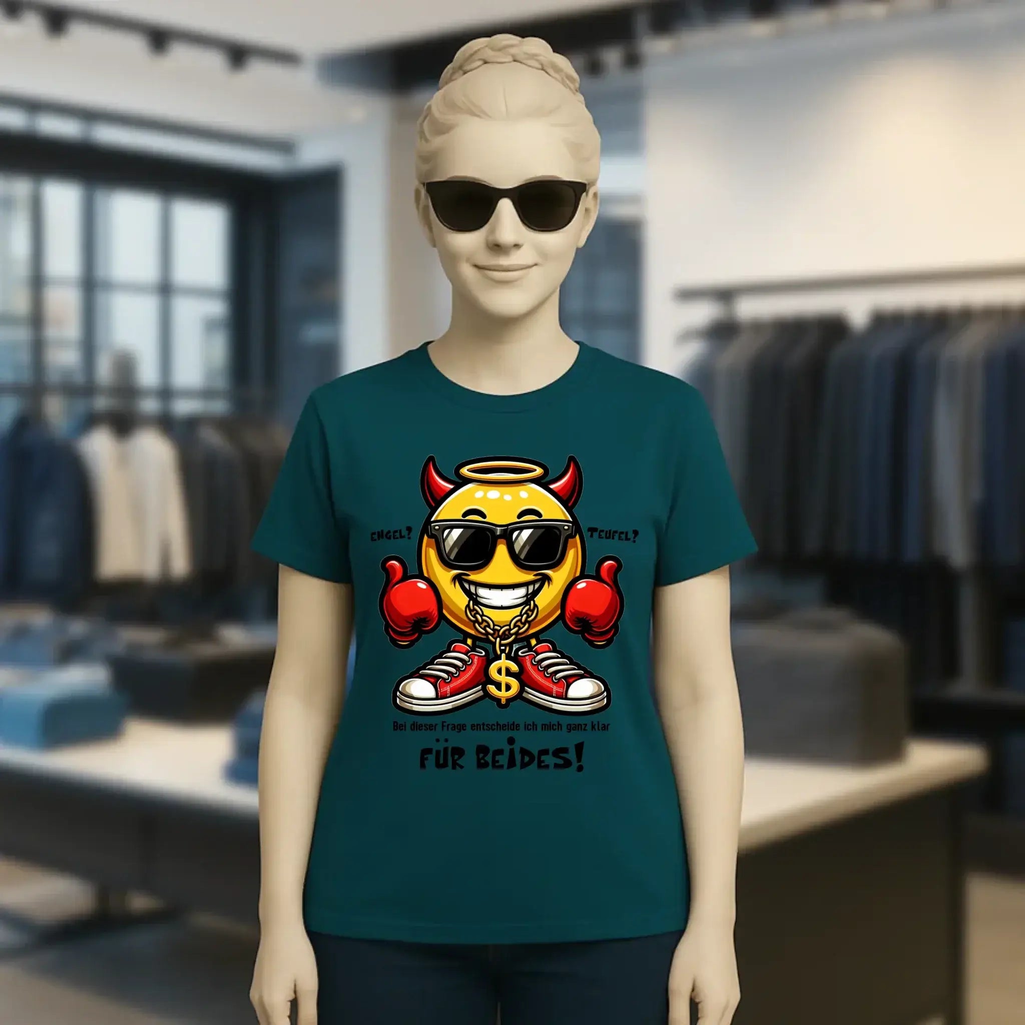 Engel? Teufel? Beides! • Ladies Premium T-Shirt XS-2XL aus Bio-Baumwolle für Damen • Exklusivdesign • personalisiert
