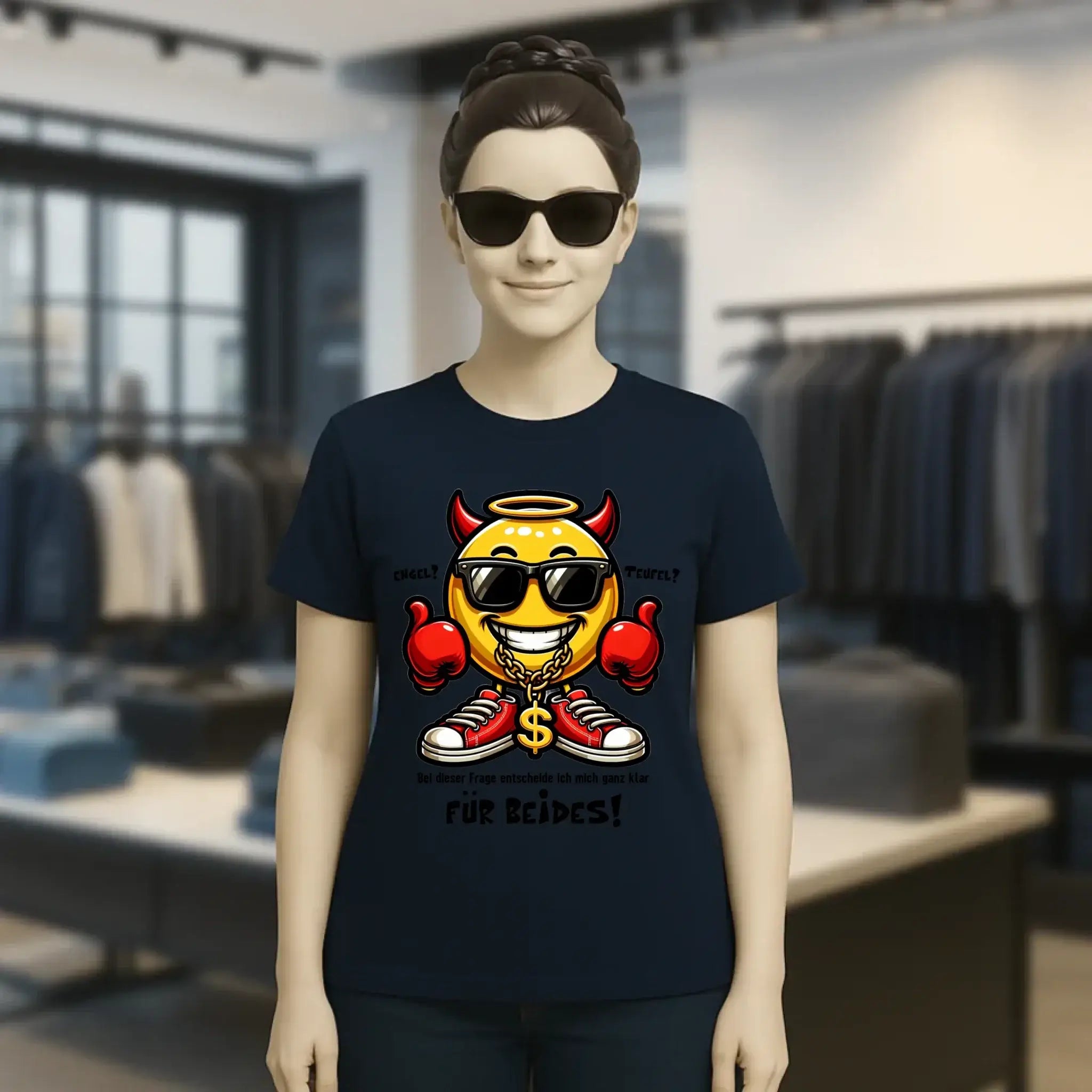 Engel? Teufel? Beides! • Ladies Premium T-Shirt XS-2XL aus Bio-Baumwolle für Damen • Exklusivdesign • personalisiert