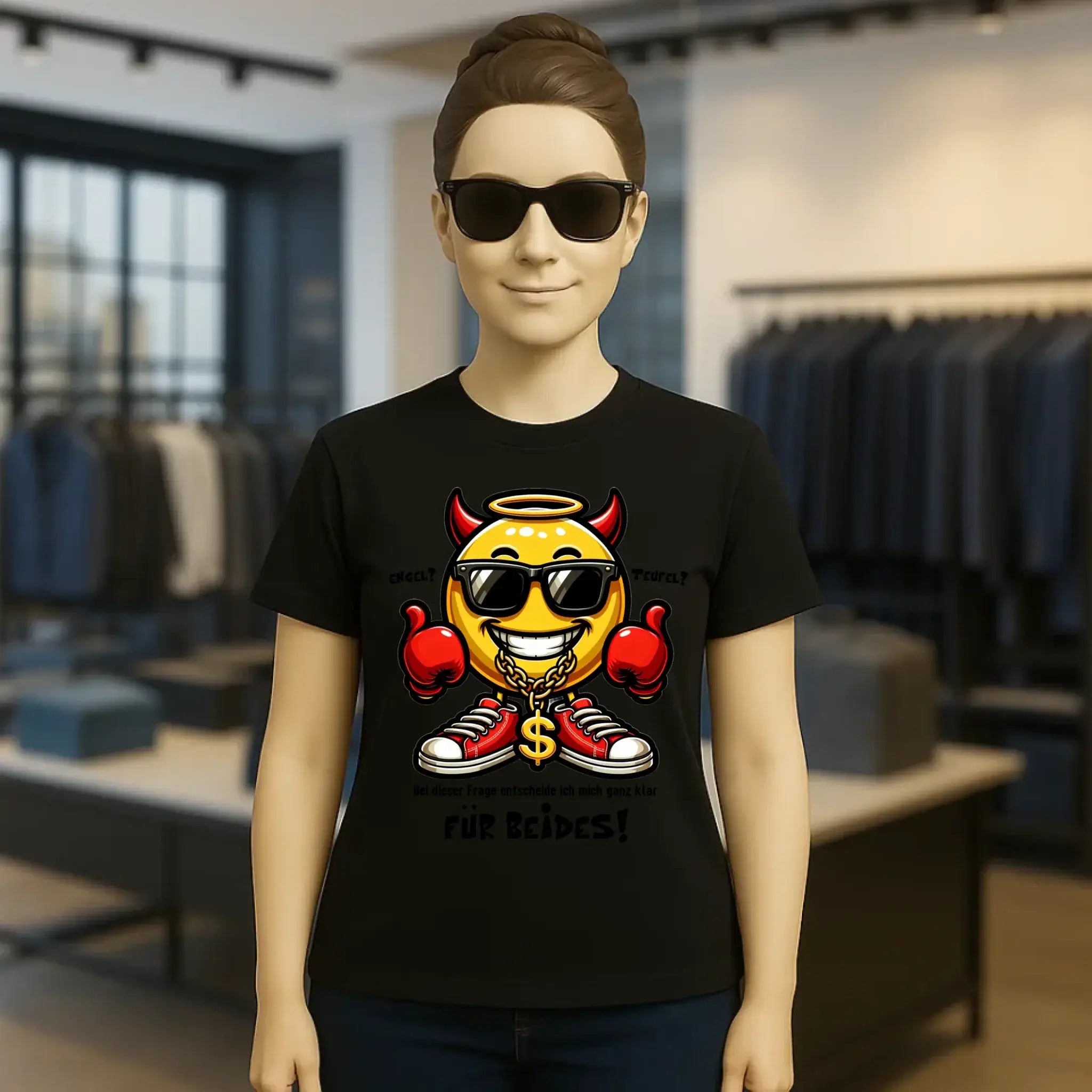 Engel? Teufel? Beides! • Ladies Premium T-Shirt XS-2XL aus Bio-Baumwolle für Damen • Exklusivdesign • personalisiert