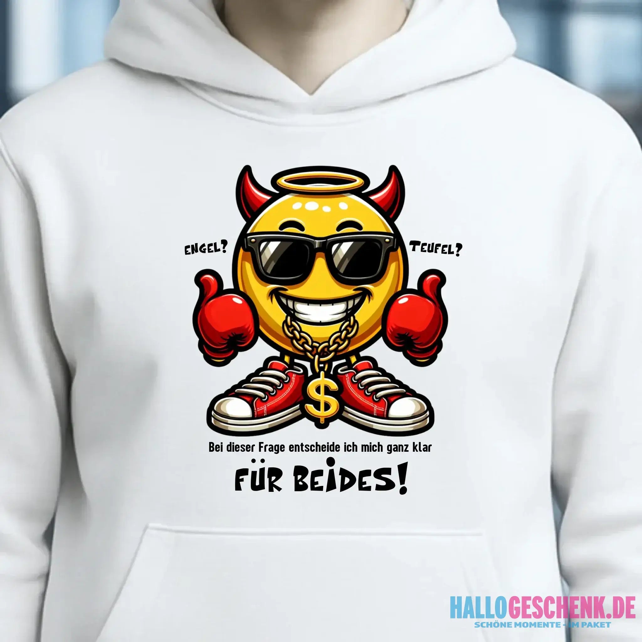Engel? Teufel? Beides! • Unisex Premium Hoodie XS-5XL aus Bio-Baumwolle für Damen & Herren • Exklusivdesign • personalisiert