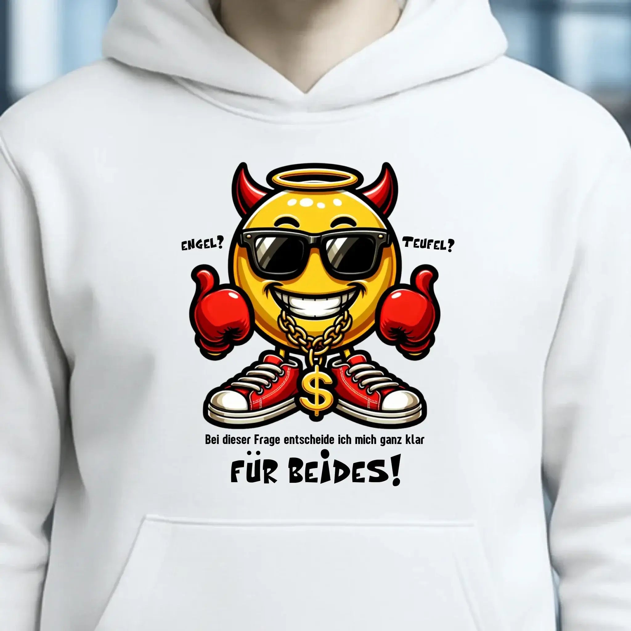 Engel? Teufel? Beides! • Unisex Premium Hoodie XS-5XL aus Bio-Baumwolle für Damen & Herren • Exklusivdesign • personalisiert