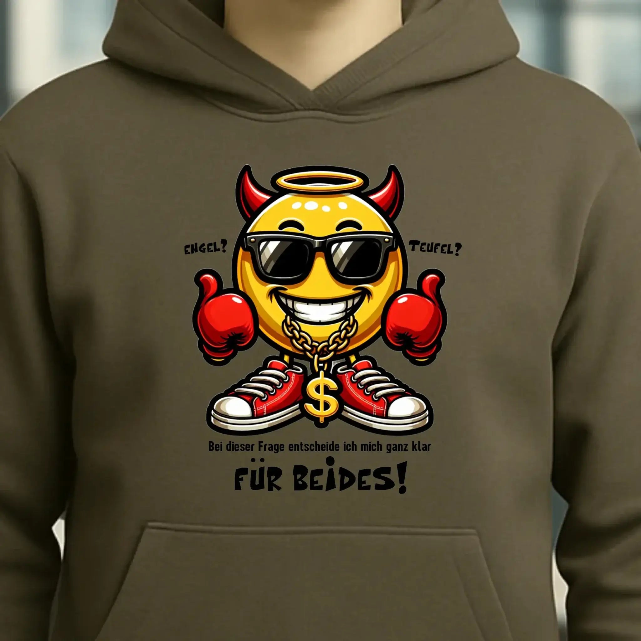 Engel? Teufel? Beides! • Unisex Premium Hoodie XS-5XL aus Bio-Baumwolle für Damen & Herren • Exklusivdesign • personalisiert