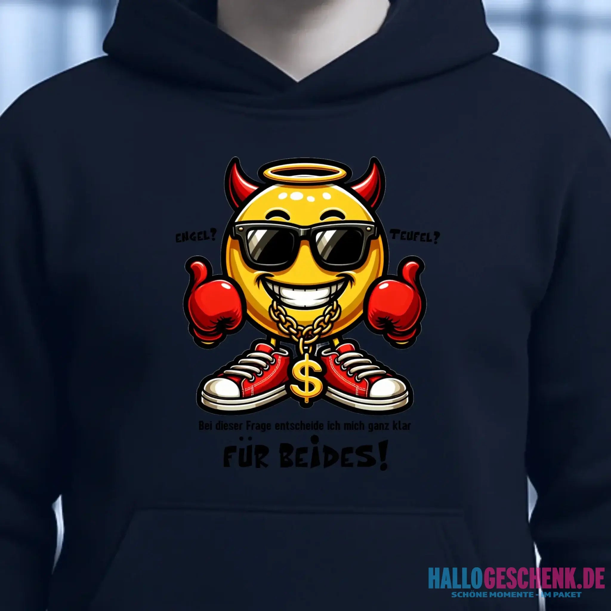 Engel? Teufel? Beides! • Unisex Premium Hoodie XS-5XL aus Bio-Baumwolle für Damen & Herren • Exklusivdesign • personalisiert