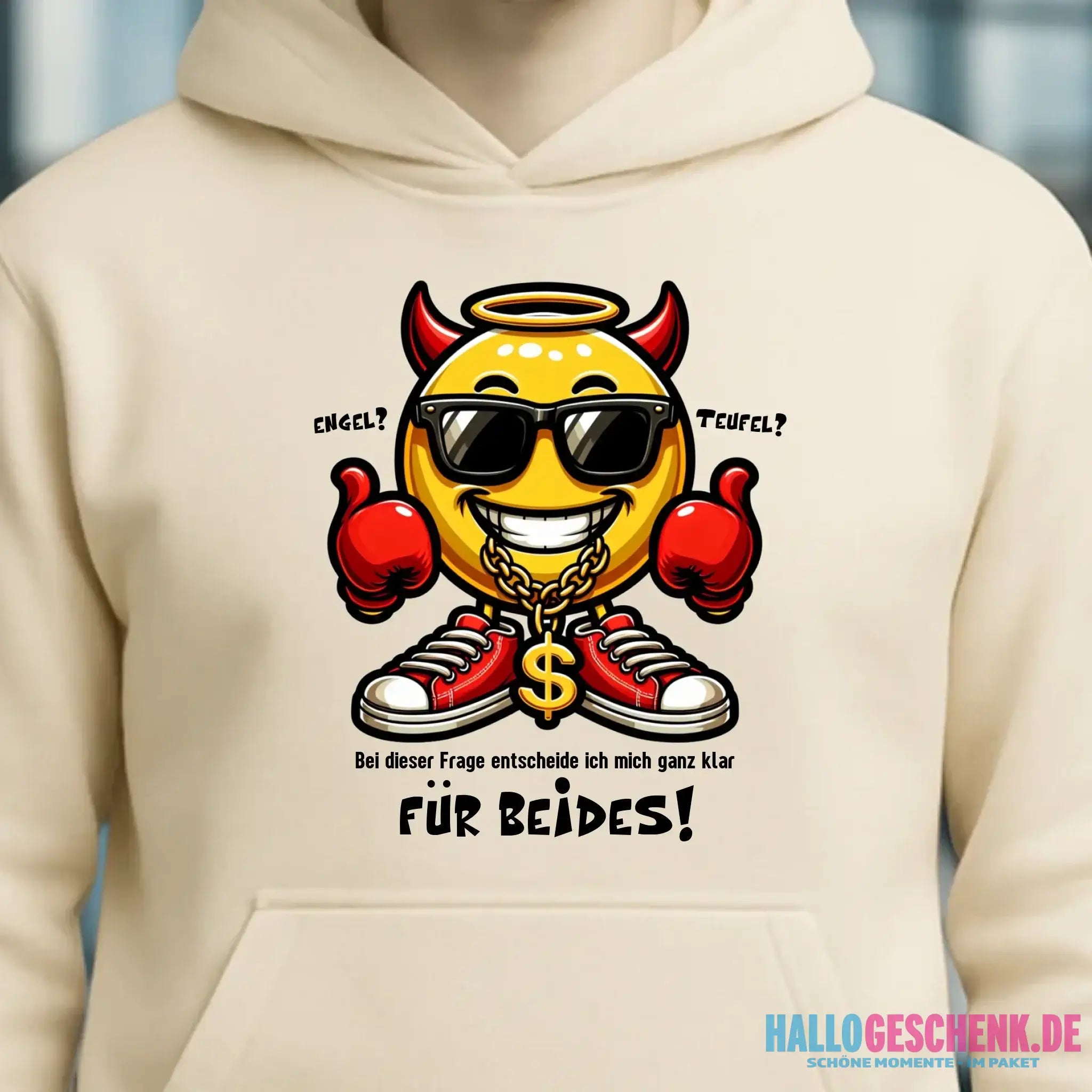 Engel? Teufel? Beides! • Unisex Premium Hoodie XS-5XL aus Bio-Baumwolle für Damen & Herren • Exklusivdesign • personalisiert