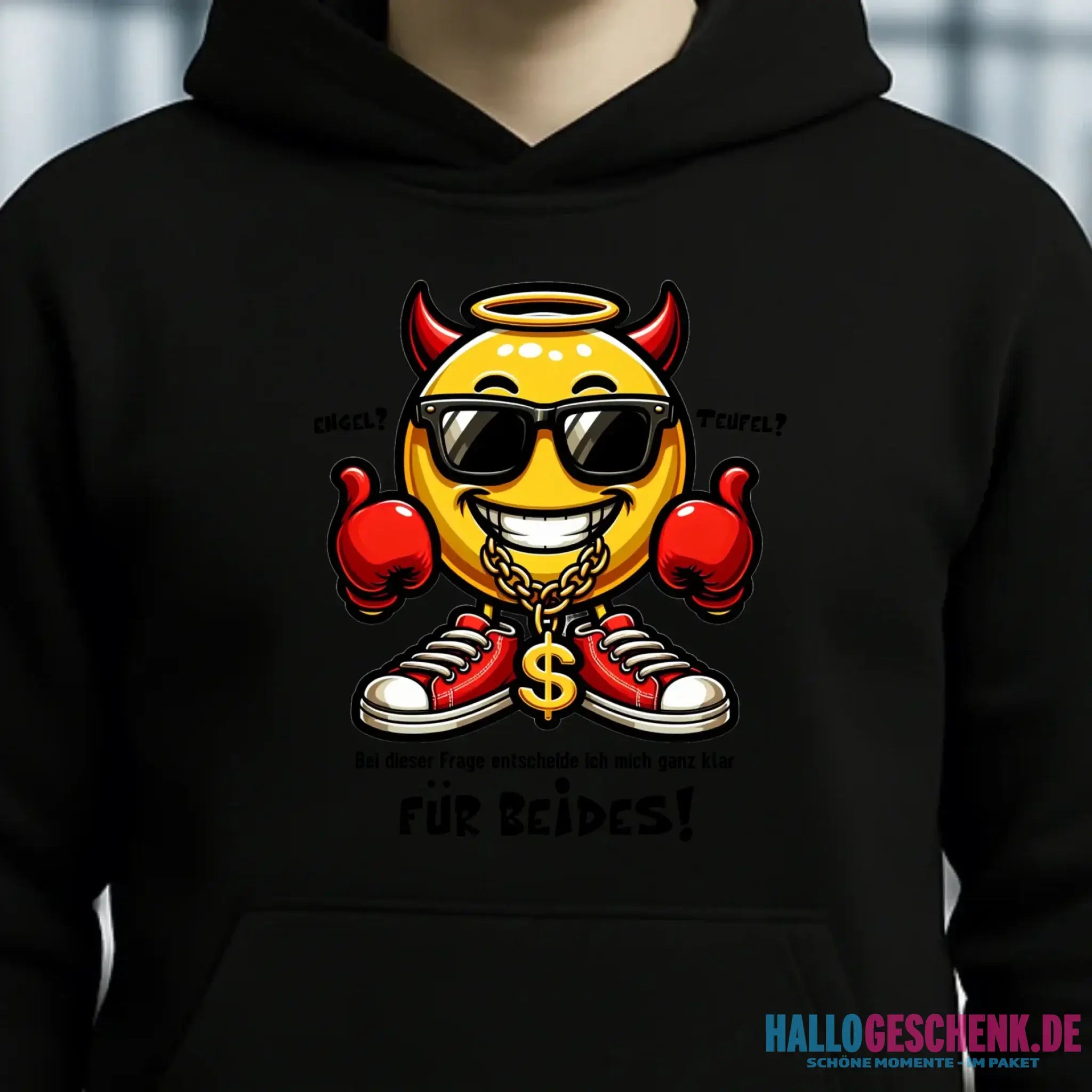 Engel? Teufel? Beides! • Unisex Premium Hoodie XS-5XL aus Bio-Baumwolle für Damen & Herren • Exklusivdesign • personalisiert
