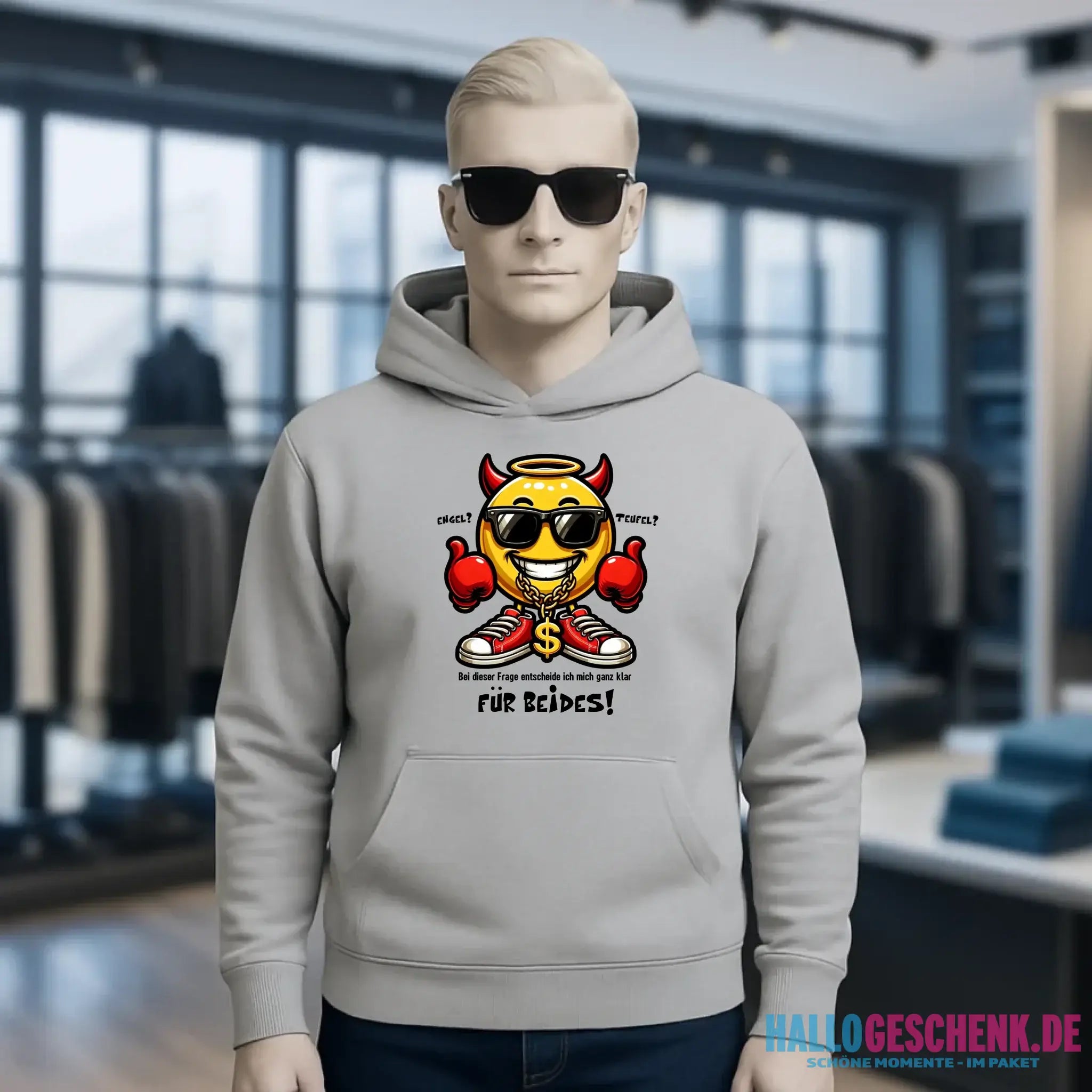 Engel? Teufel? Beides! • Unisex Premium Hoodie XS-5XL aus Bio-Baumwolle für Damen & Herren • Exklusivdesign • personalisiert