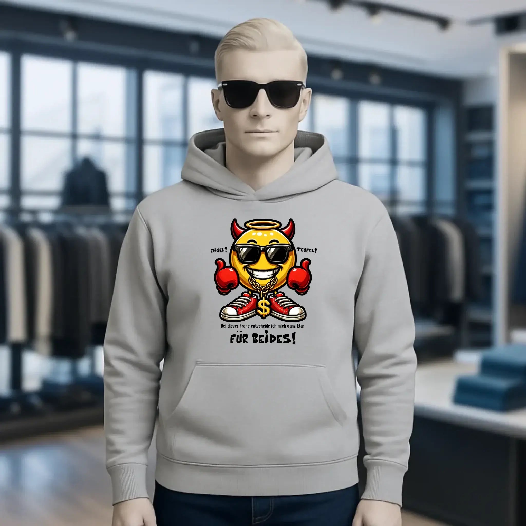 Engel? Teufel? Beides! • Unisex Premium Hoodie XS-5XL aus Bio-Baumwolle für Damen & Herren • Exklusivdesign • personalisiert