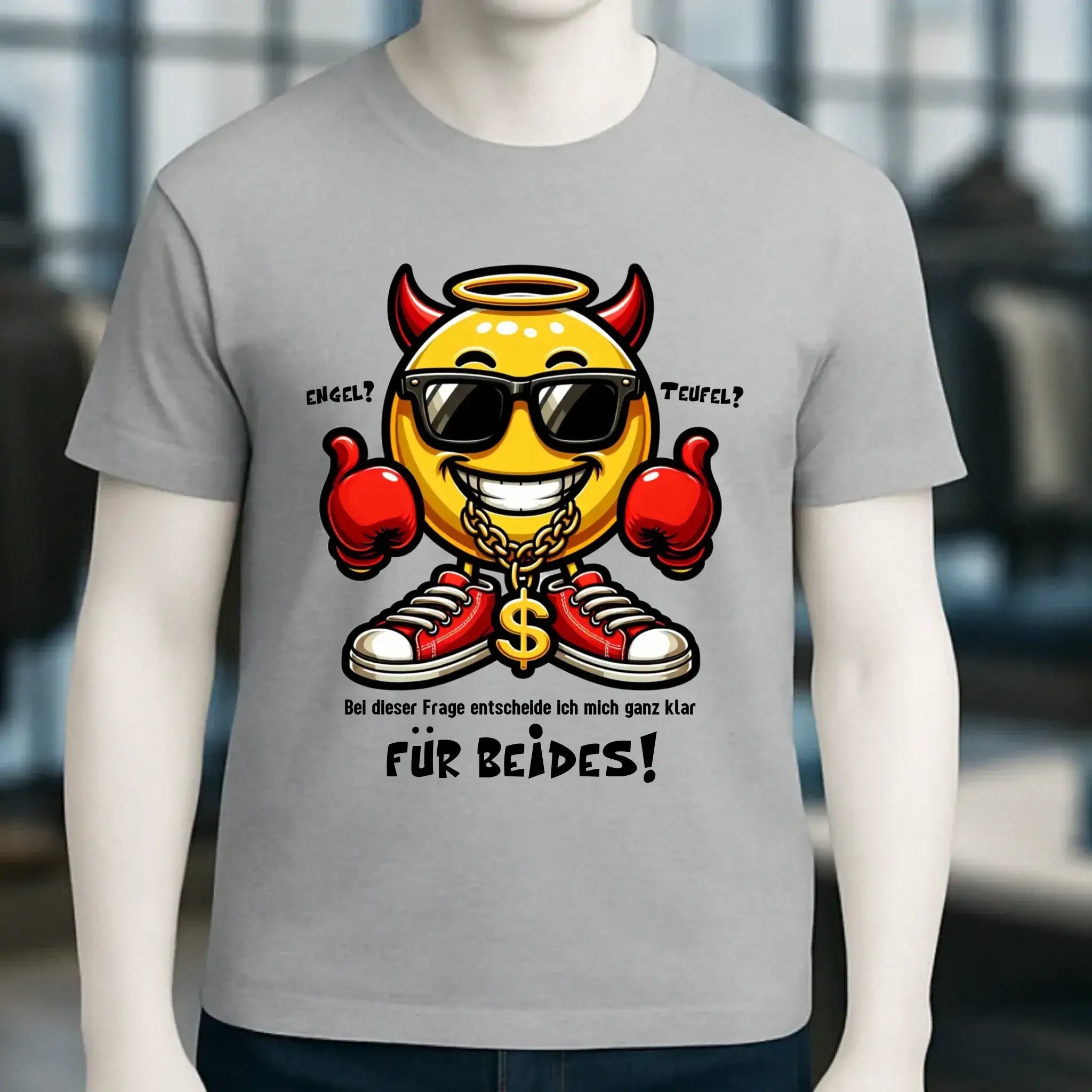 Engel? Teufel? Beides! • Unisex Premium T-Shirt XS-5XL aus Bio-Baumwolle für Damen & Herren • Exklusivdesign • personalisiert