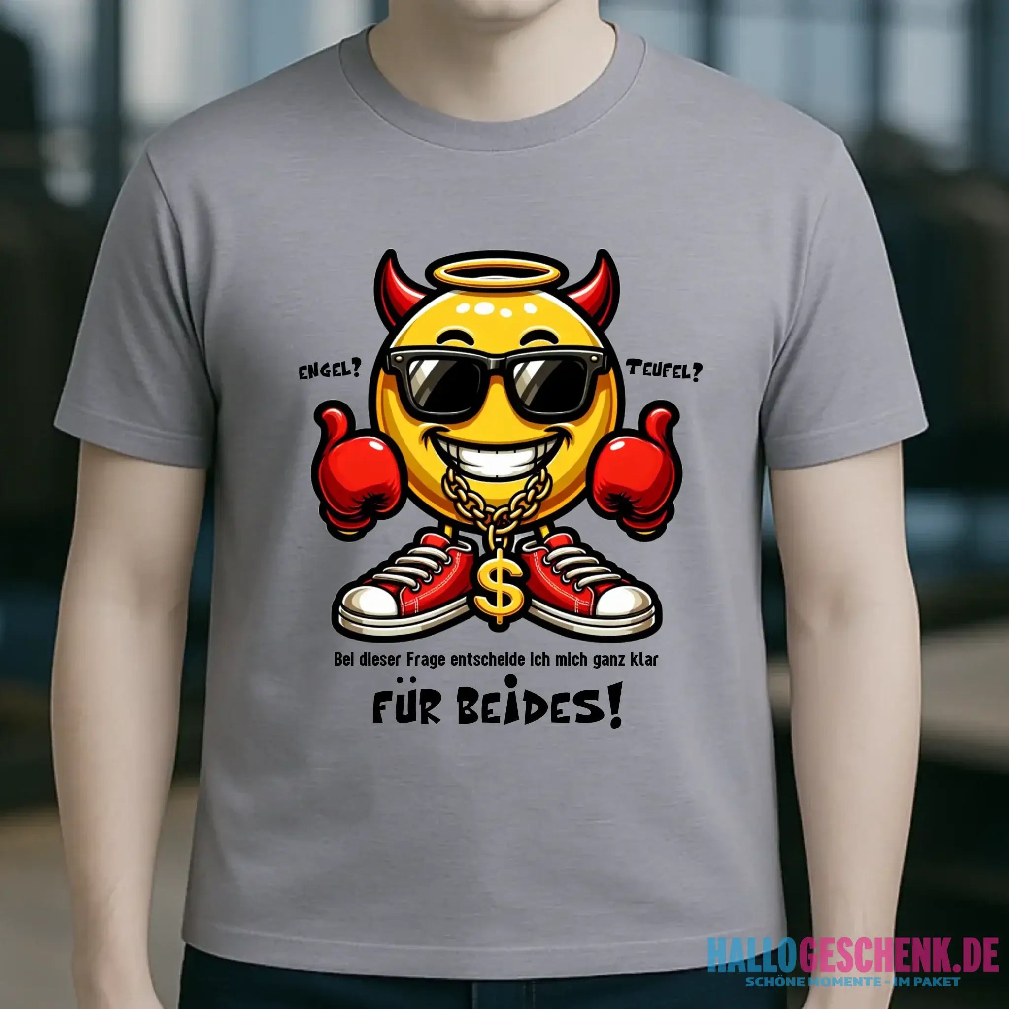 Engel? Teufel? Beides! • Unisex Premium T-Shirt XS-5XL aus Bio-Baumwolle für Damen & Herren • Exklusivdesign • personalisiert