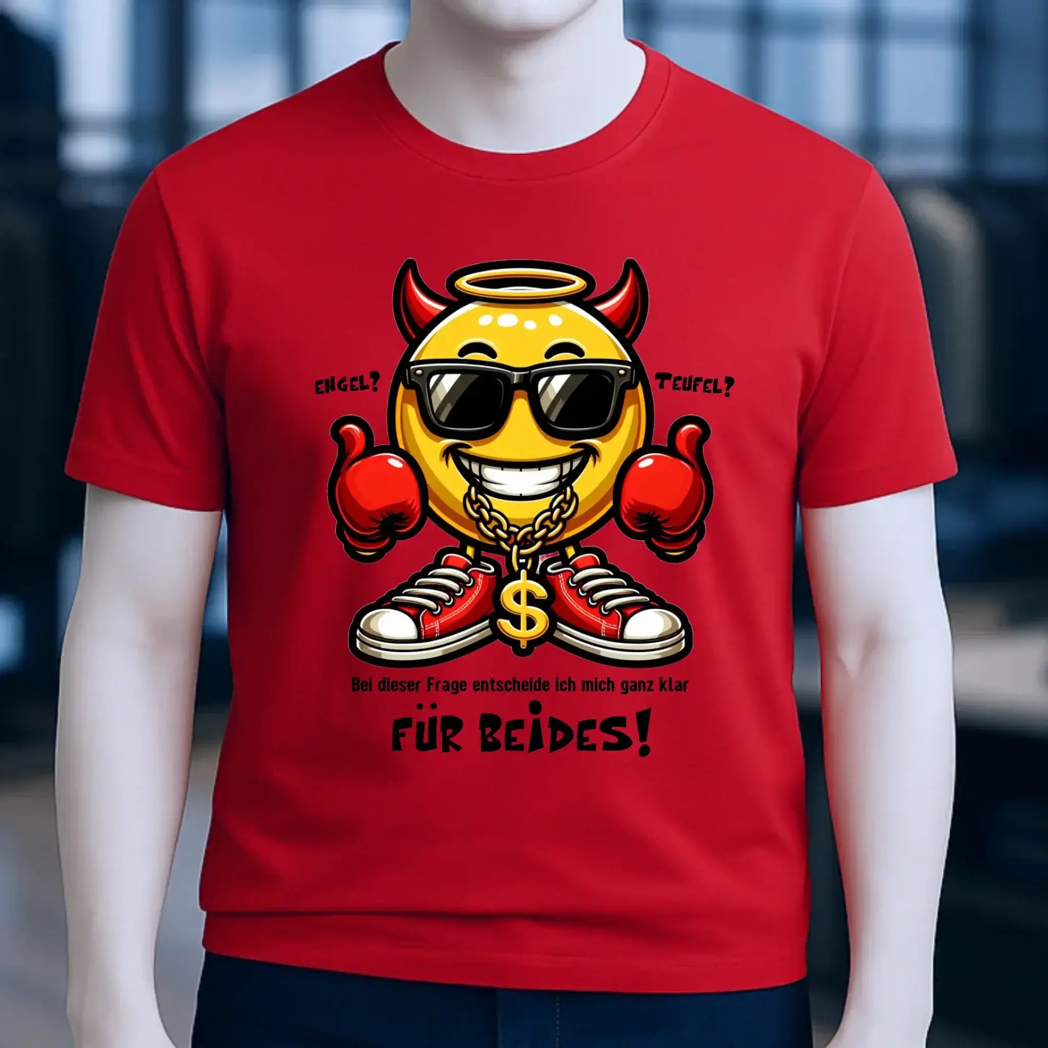 Engel? Teufel? Beides! • Unisex Premium T-Shirt XS-5XL aus Bio-Baumwolle für Damen & Herren • Exklusivdesign • personalisiert