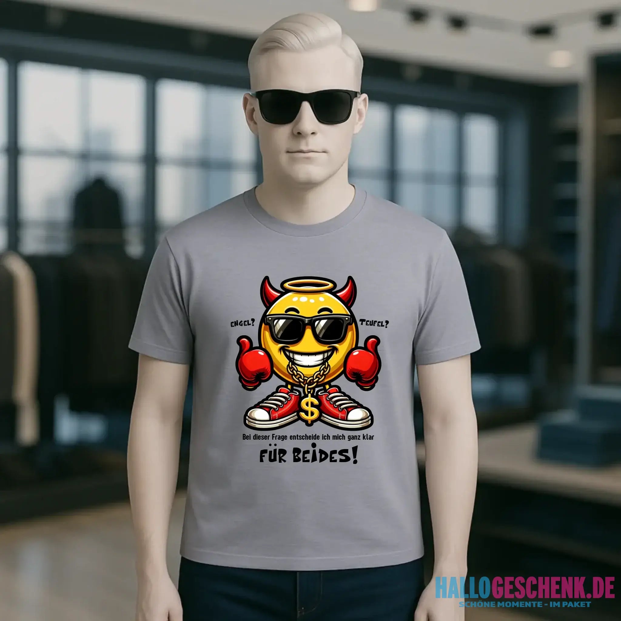 Engel? Teufel? Beides! • Unisex Premium T-Shirt XS-5XL aus Bio-Baumwolle für Damen & Herren • Exklusivdesign • personalisiert