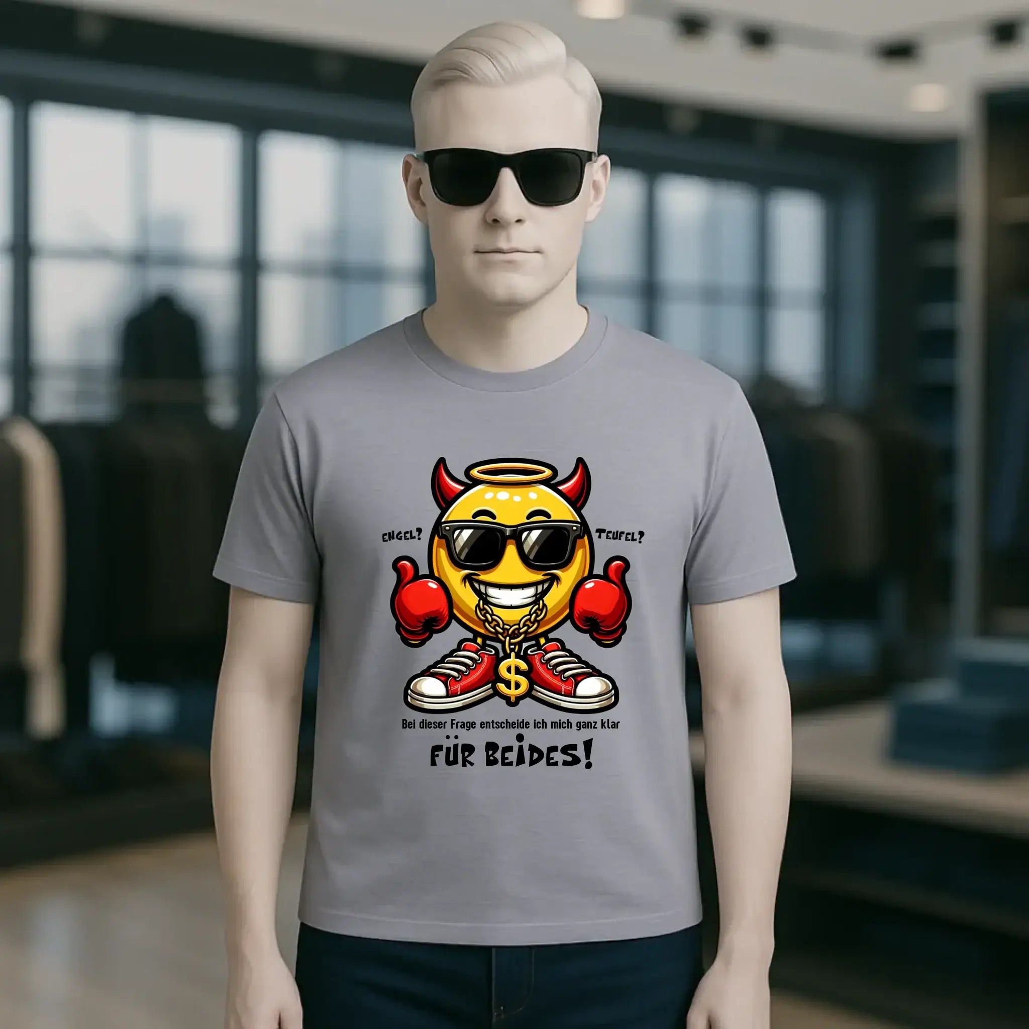 Engel? Teufel? Beides! • Unisex Premium T-Shirt XS-5XL aus Bio-Baumwolle für Damen & Herren • Exklusivdesign • personalisiert
